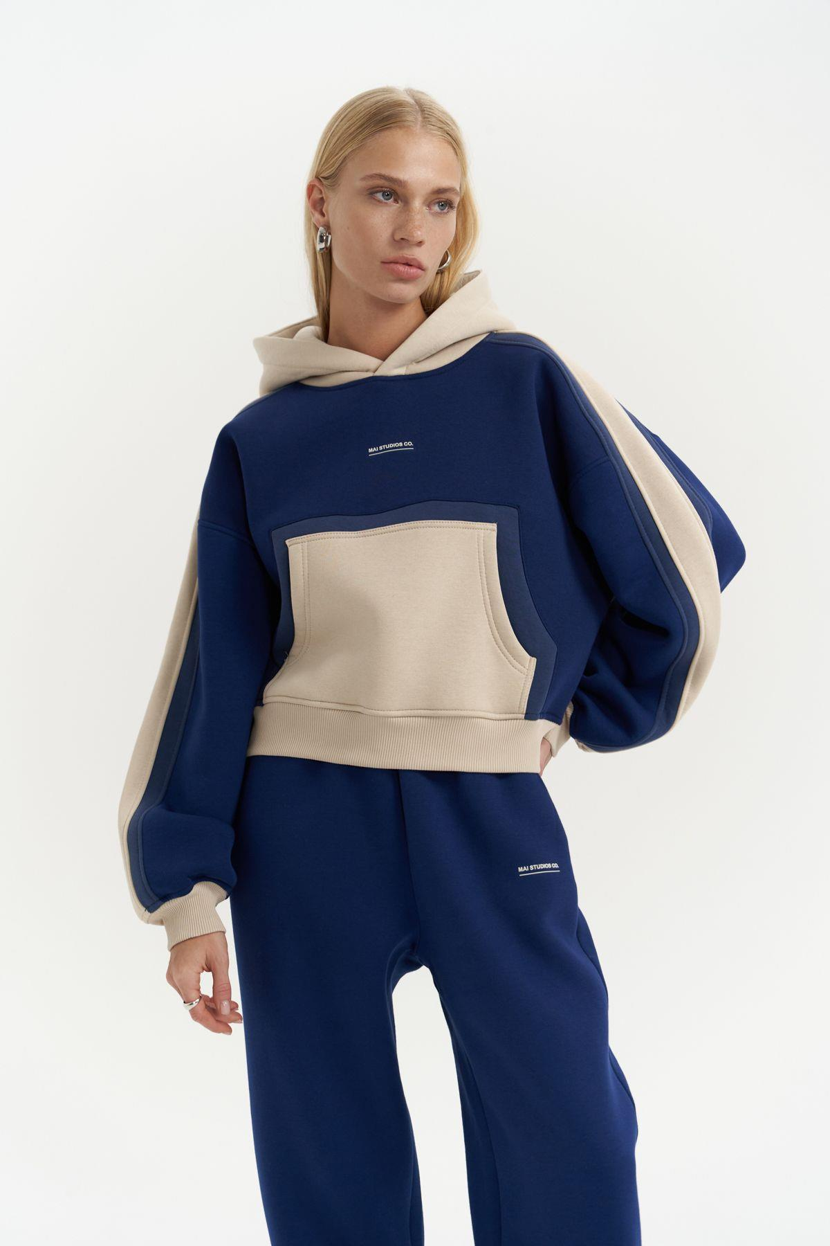 Calix Navy Blue Tracksuit with Contrast Trim