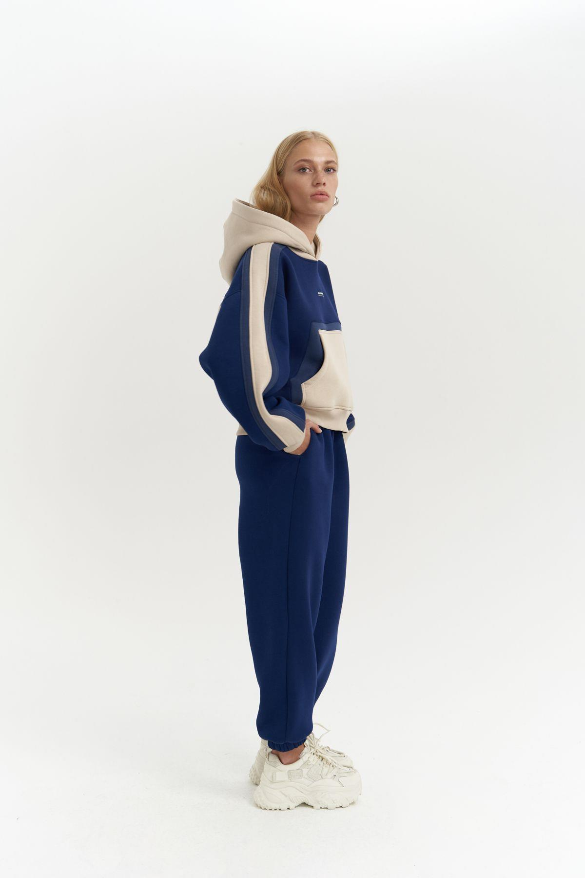 Calix Navy Blue Tracksuit with Contrast Trim