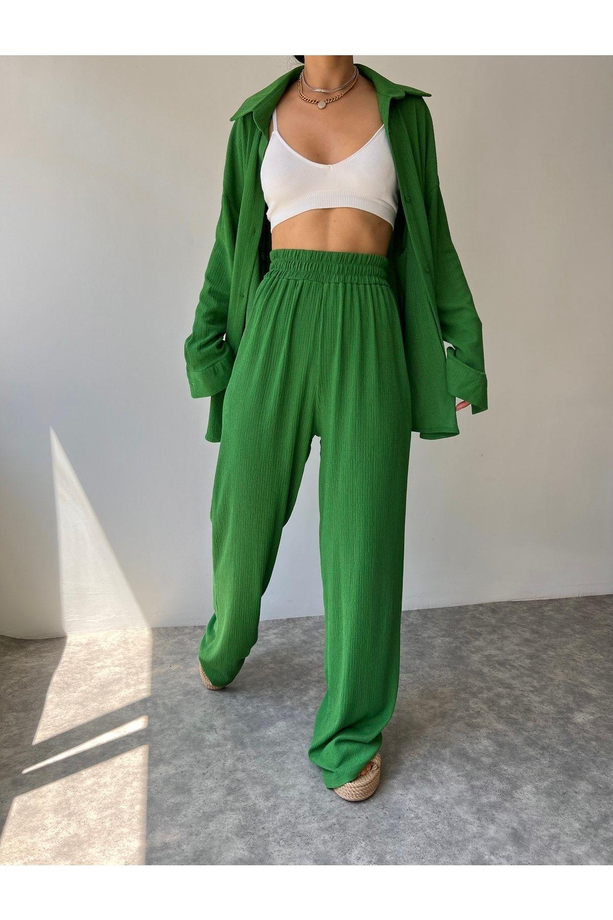 Mai Capri Green Knit Two Piece Set