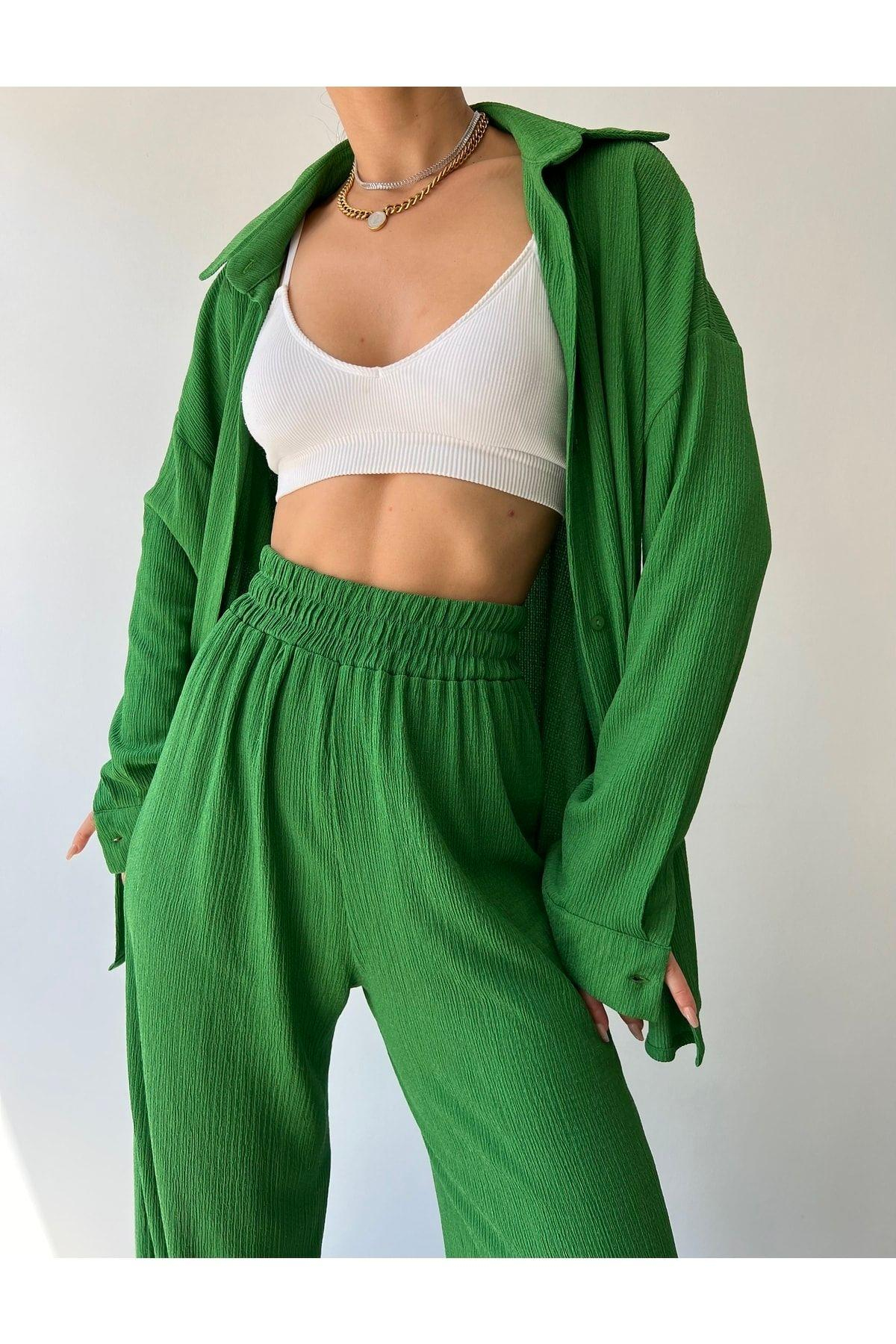 Mai Capri Green Knit Two Piece Set