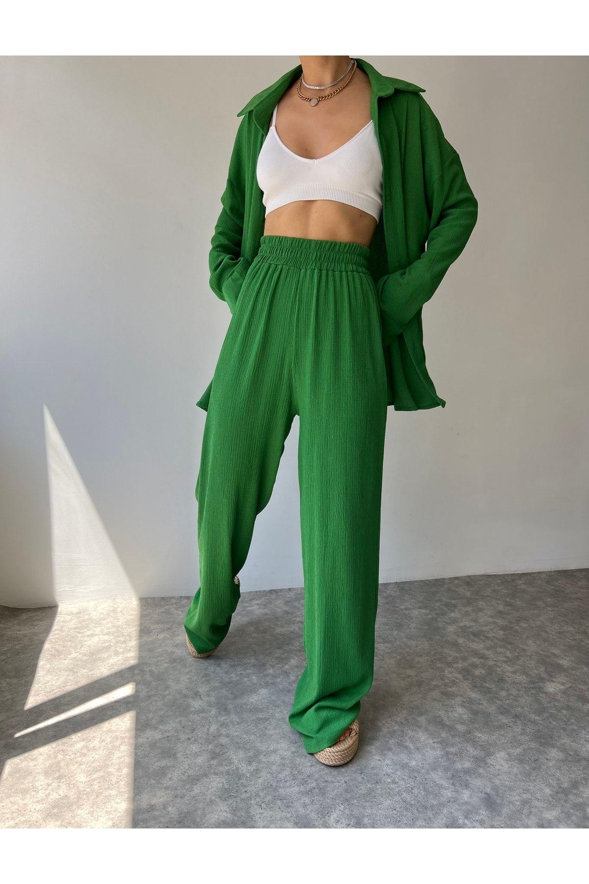 Mai Capri Green Knit Two Piece Set