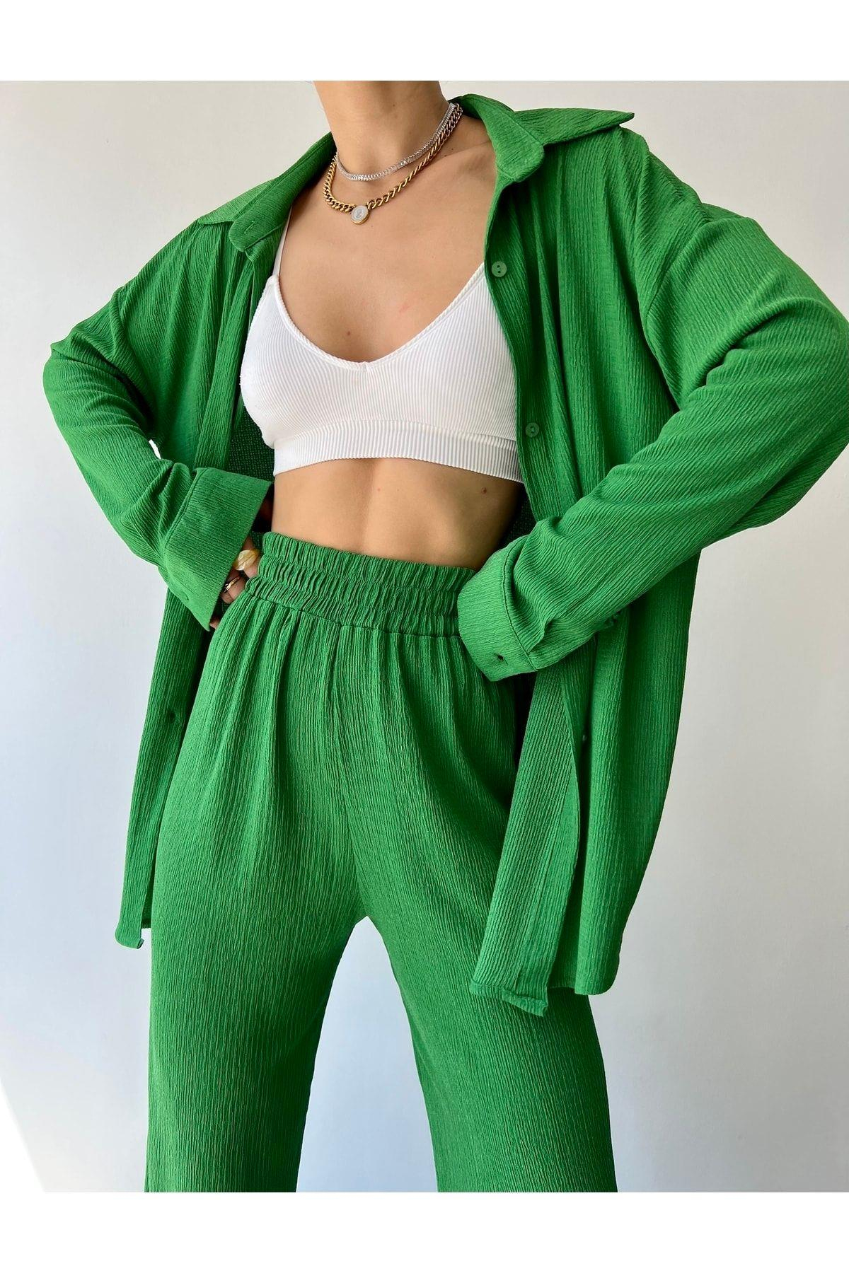 Mai Capri Green Knit Two Piece Set
