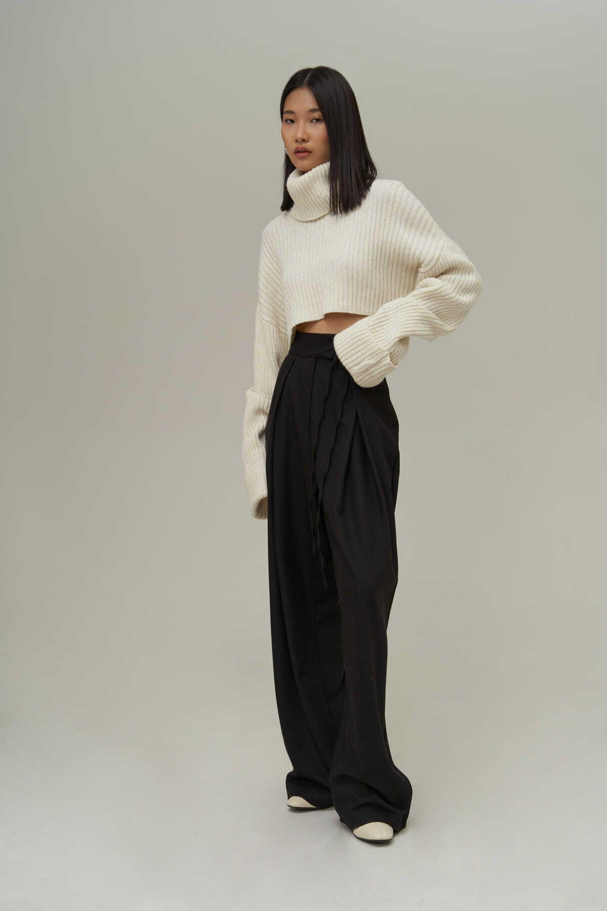 Mai Carmen Palazzo Black Trousers
