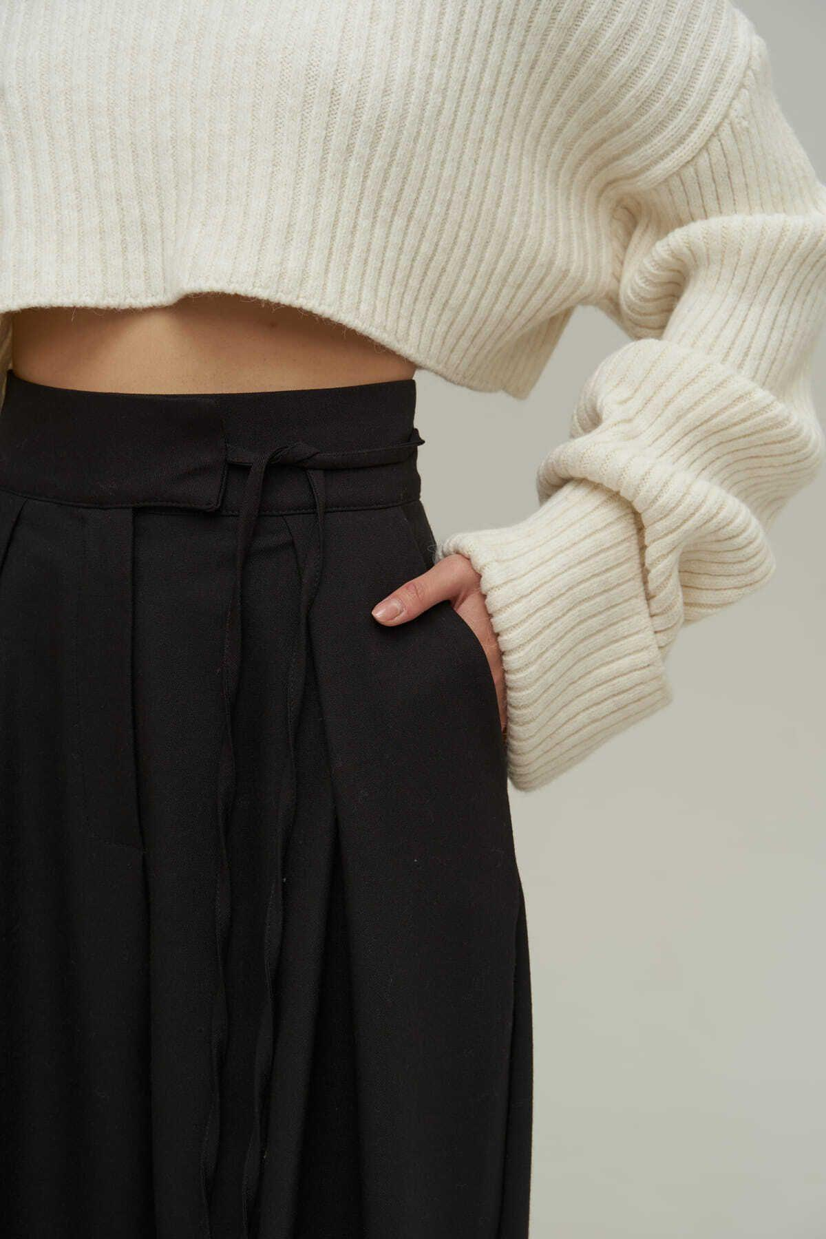 Mai Carmen Palazzo Black Trousers