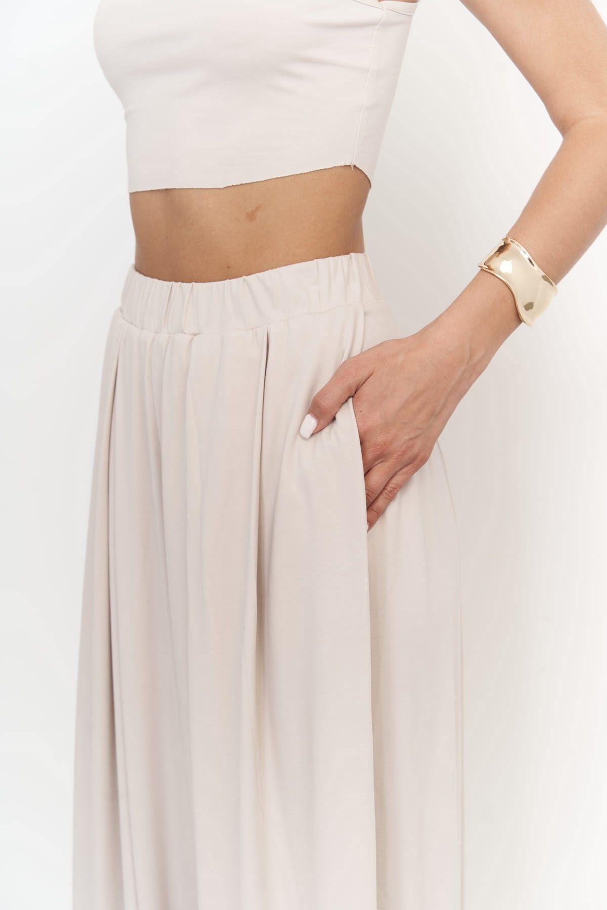 Casey Gray Crop & Pants Set