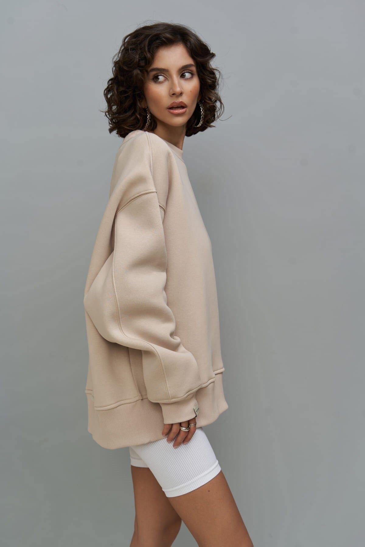 Cashback Beige Oversize Sweatshirt