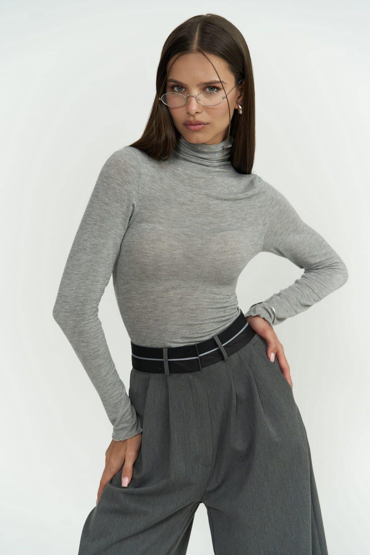 Cedric Ters Kemer Füme Palazzo Pantolon