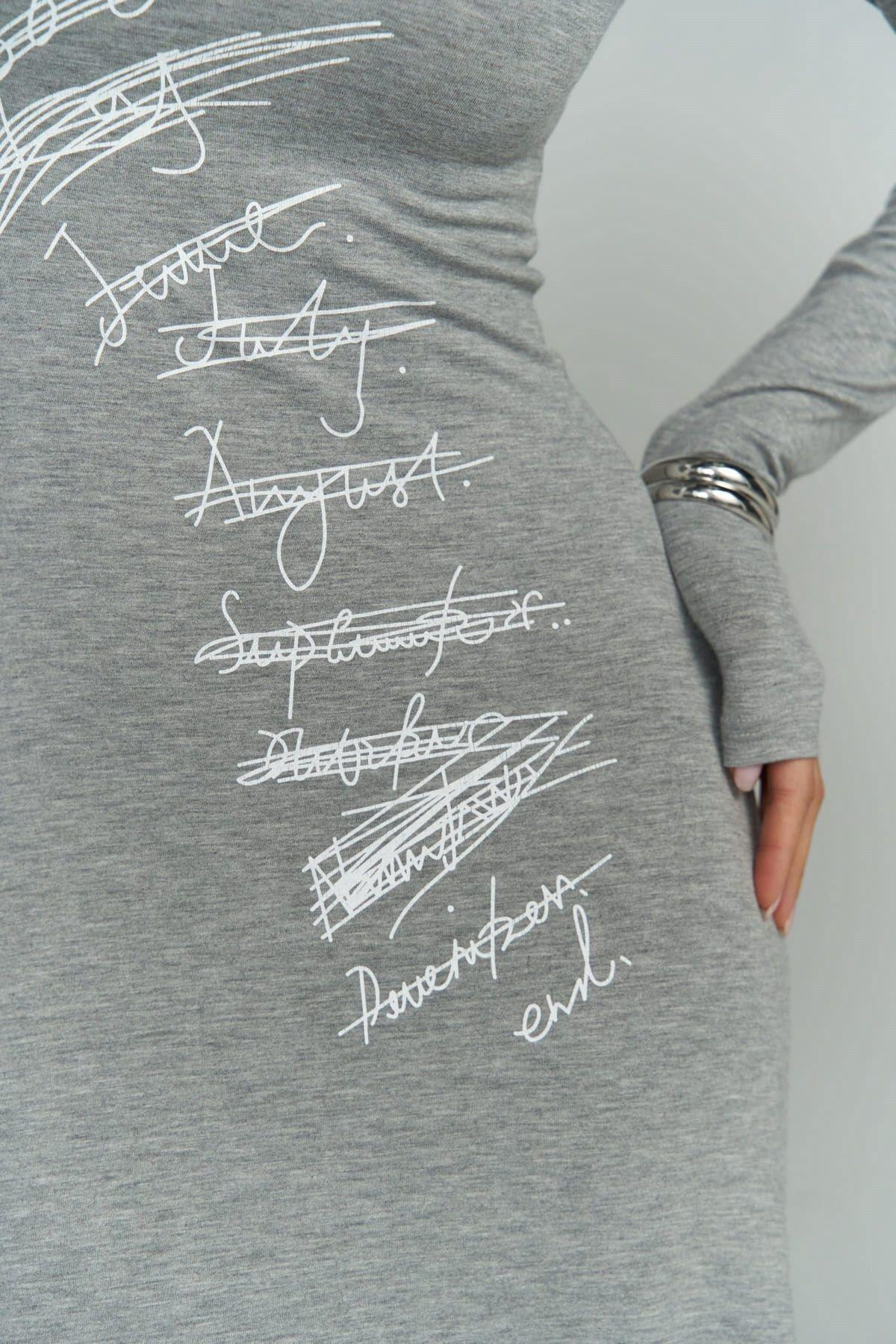 Ceria Gray Long Dress