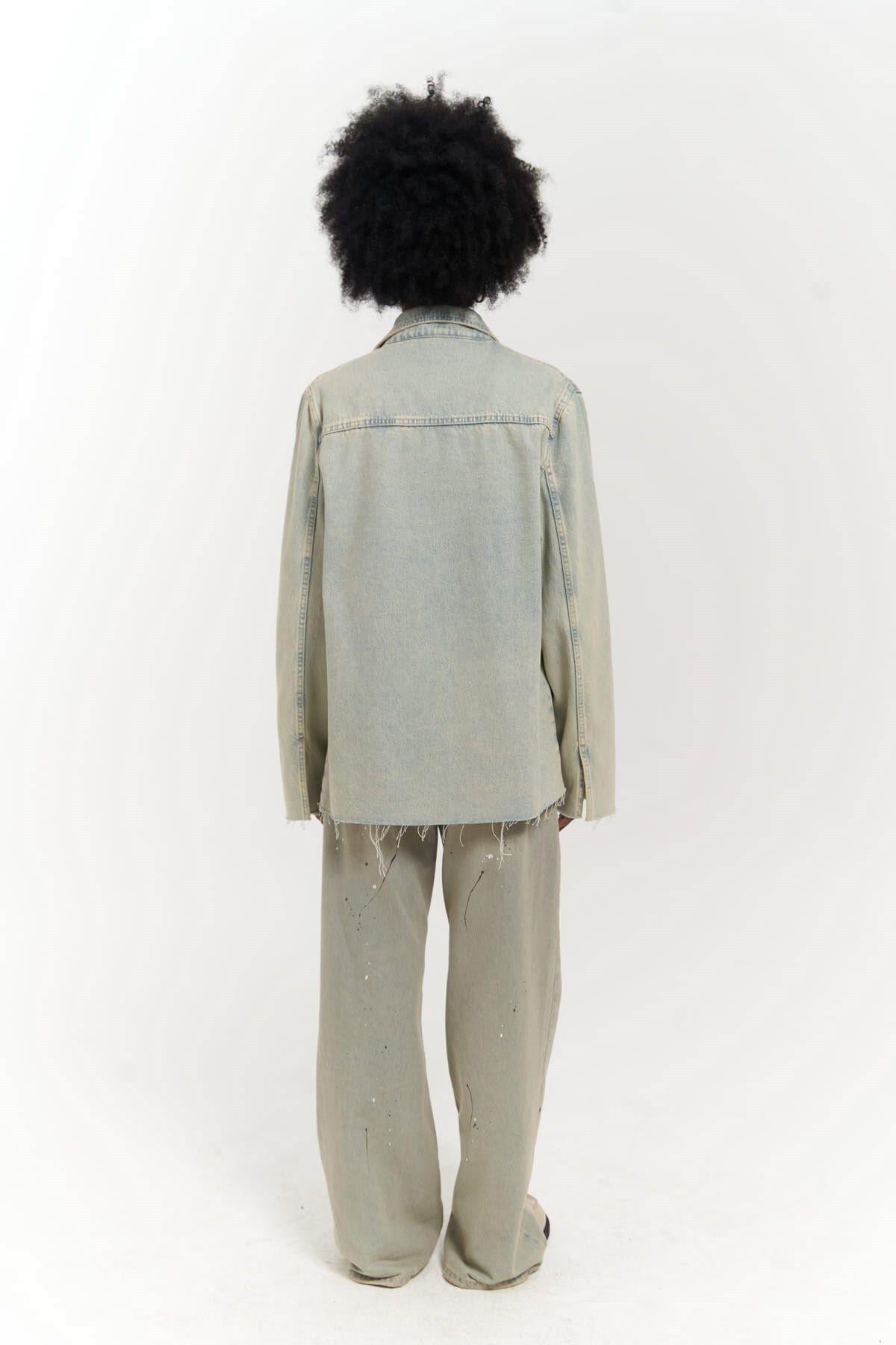 Charleston Kirli Mavi Blazer Jean Ceket