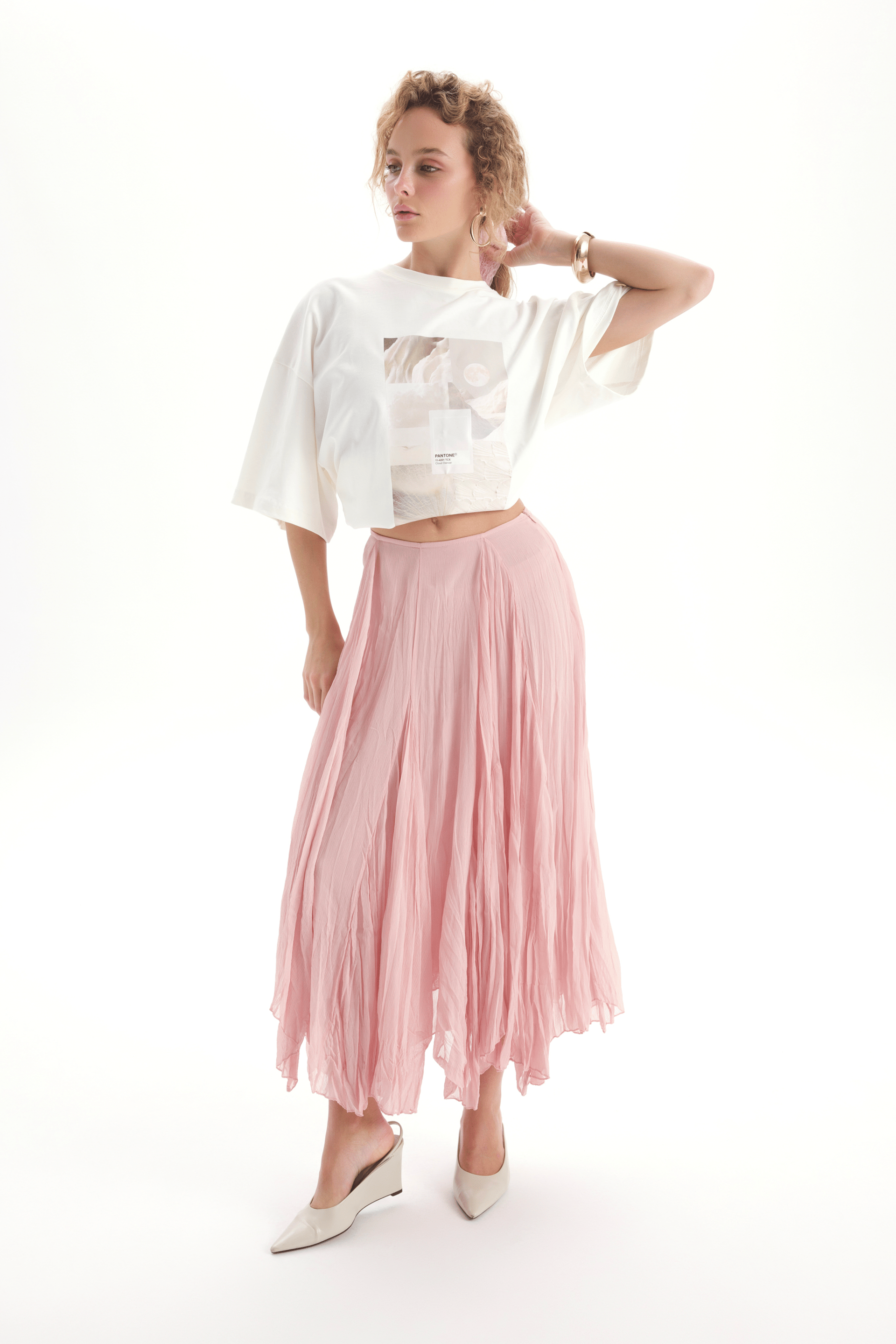 Cloud Dancer Beyaz Oversize T-Shirt
