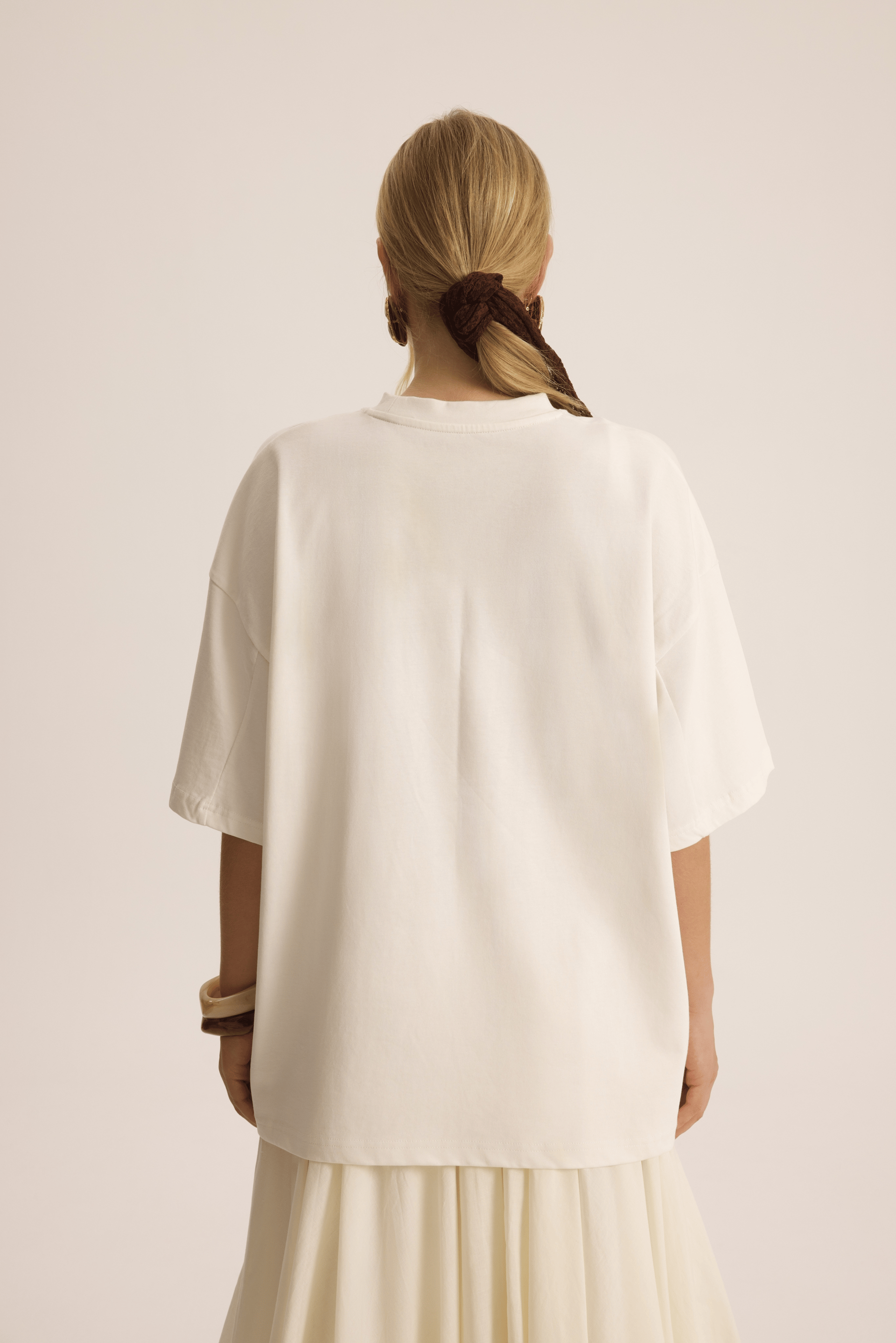 Coconut Milk Beyaz Oversize T-Shirt