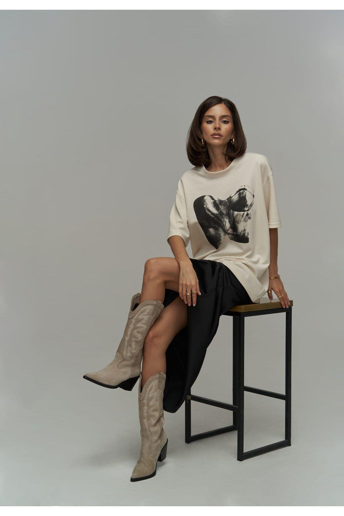 Corset Kemik Oversize T-Shirt