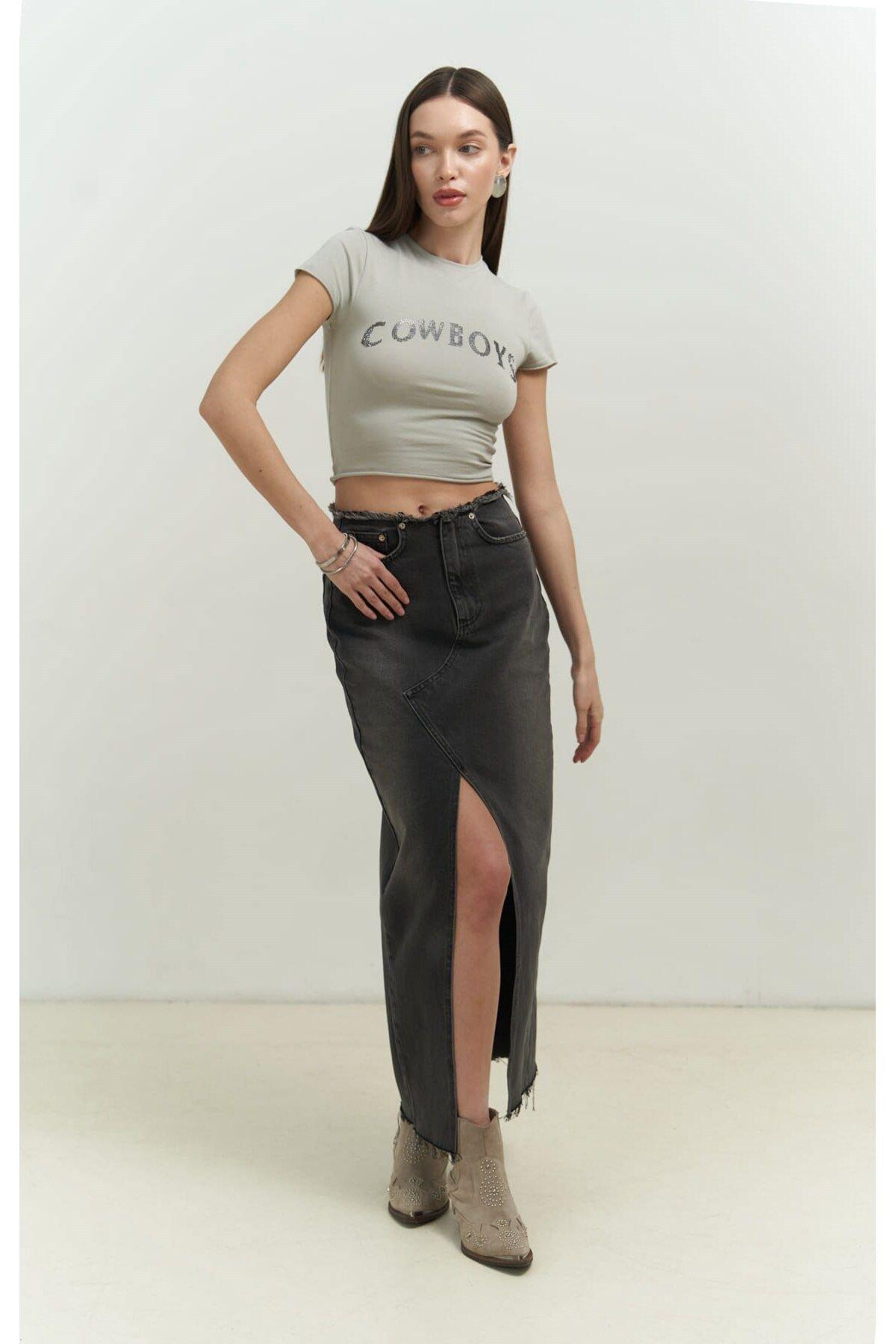 Cowboy Light Gray Crop