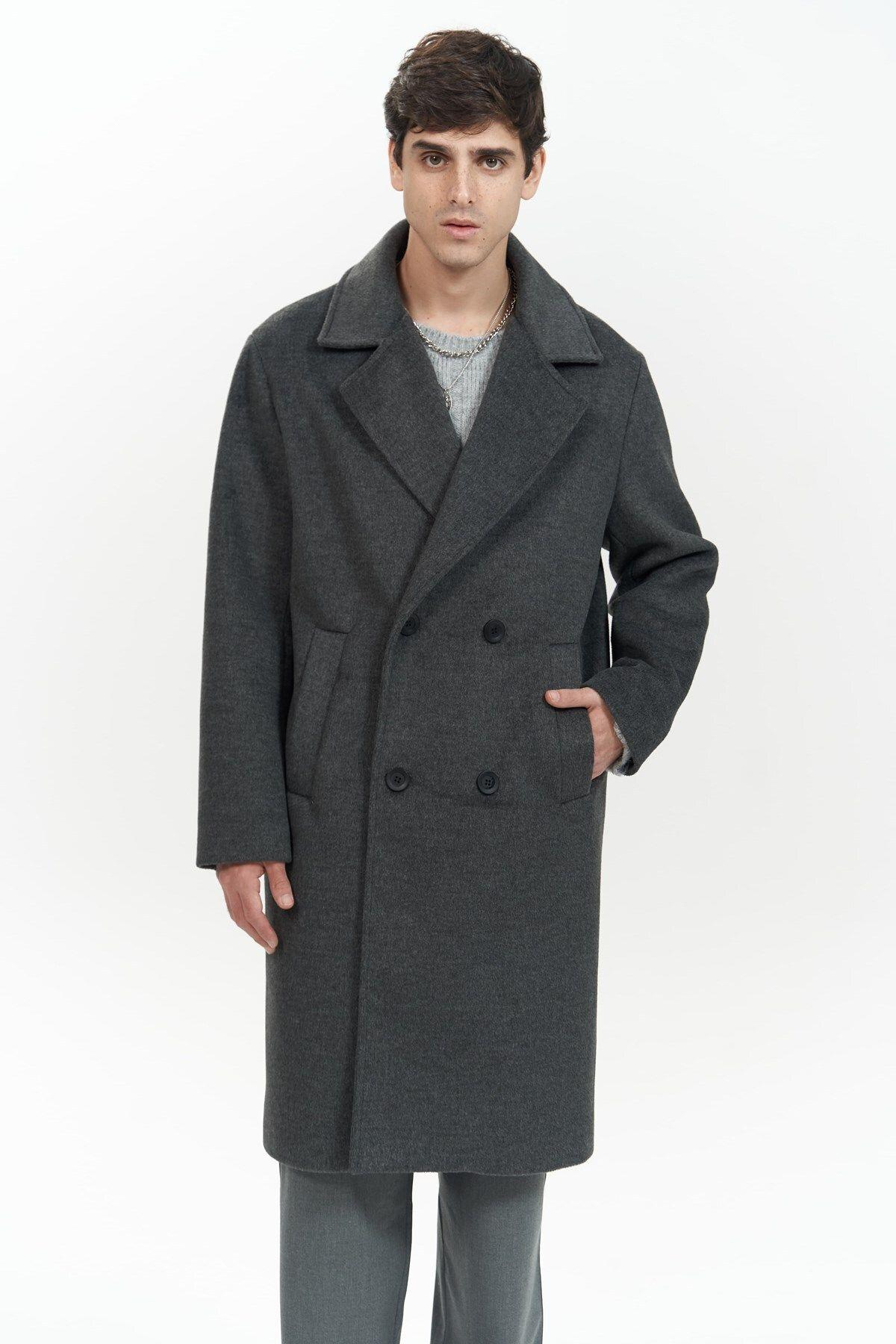 Darian Men's Anthracite Long Coat