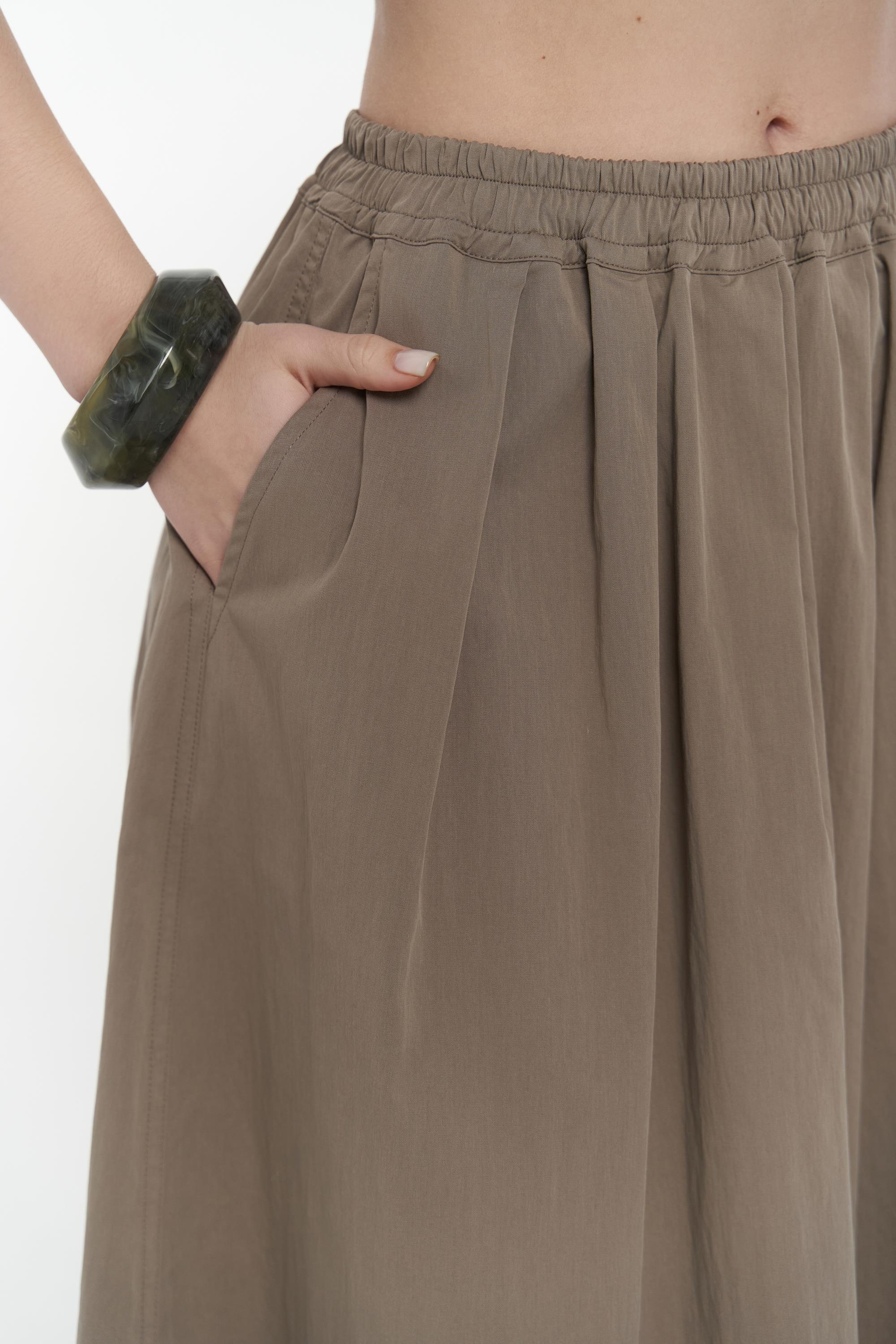 Delos Haki Bluz Etek Takım