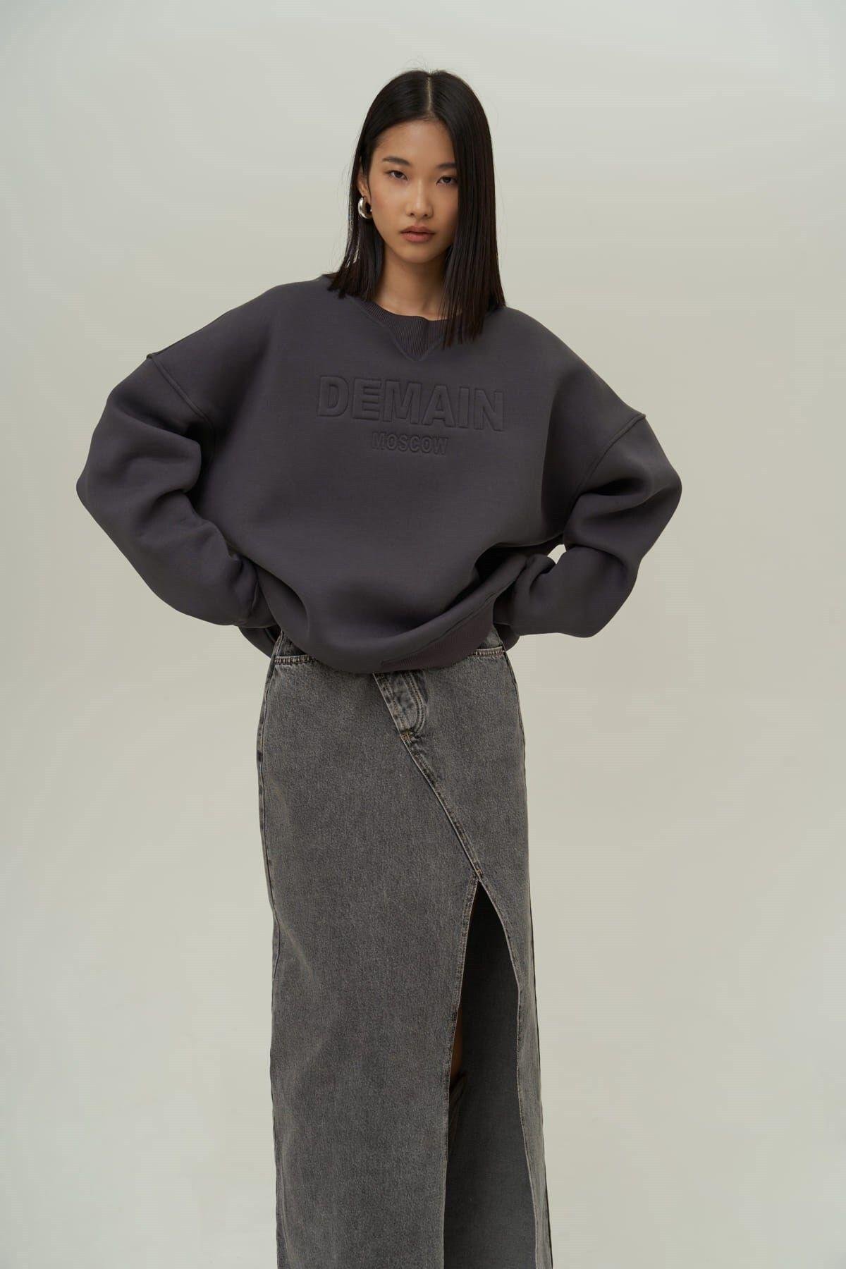 Mai Collection Demain Anthracite Oversize Sweatshirt