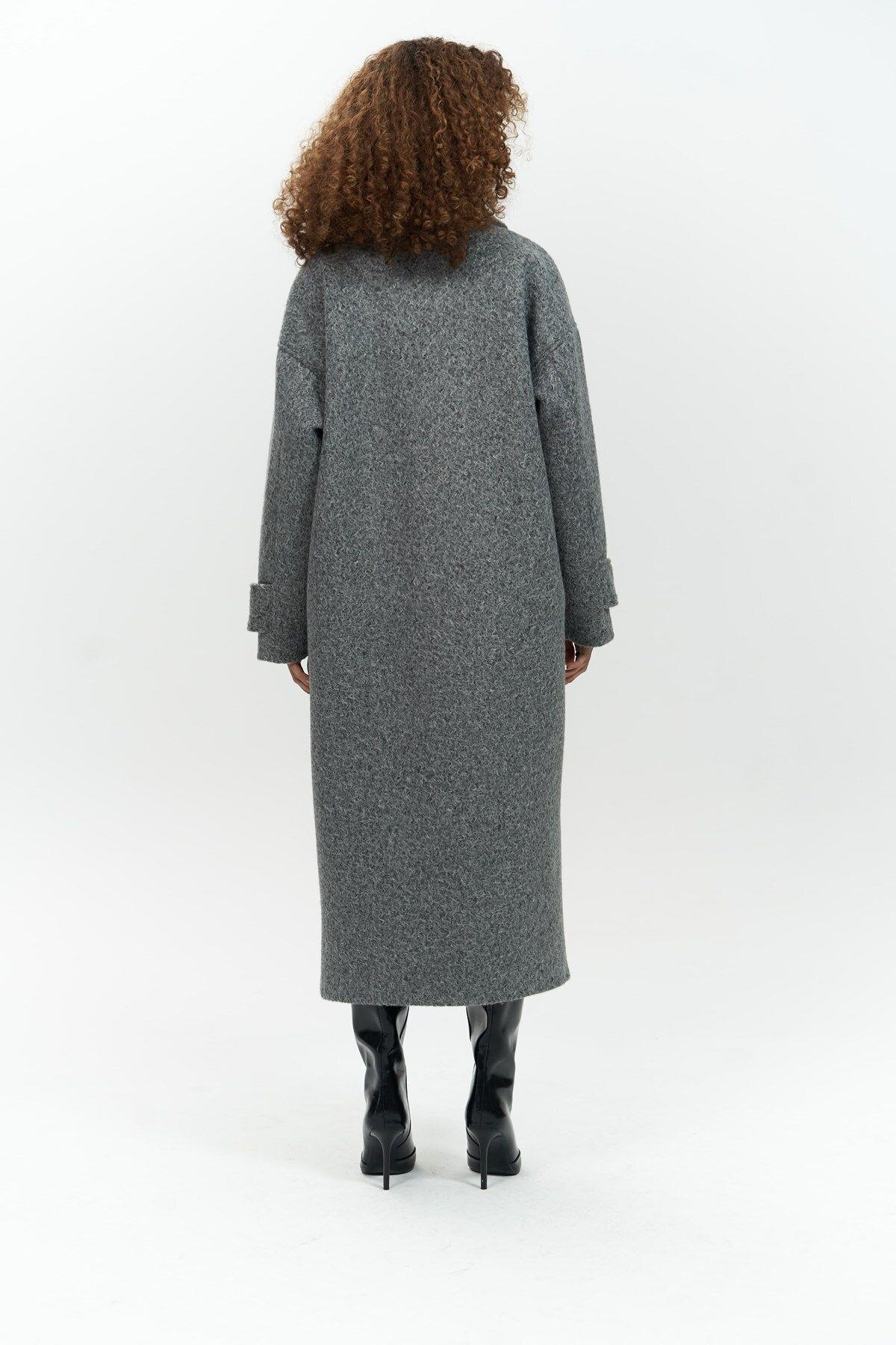 Denny Anthracite Oversize Coat