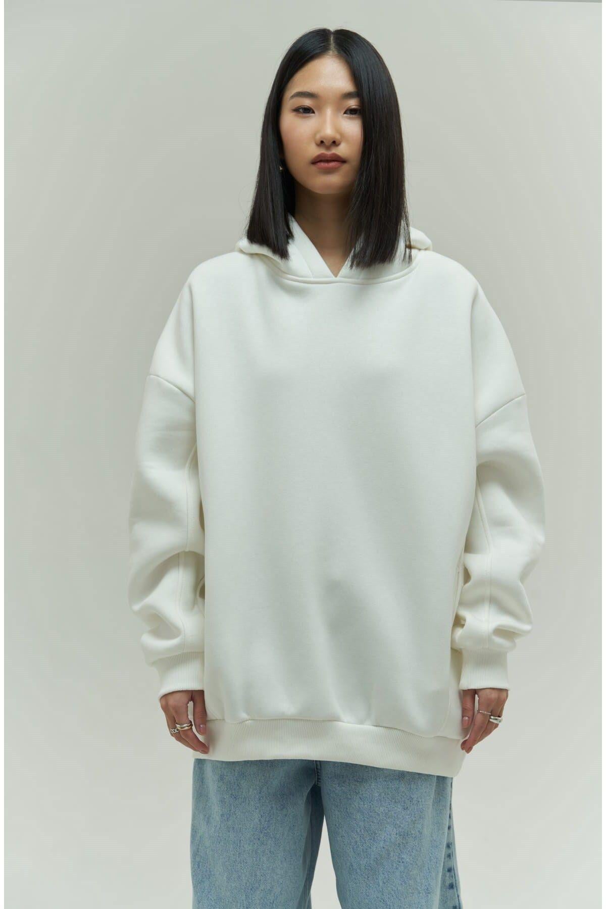 Denton Ekru Hoodie Sweatshirt