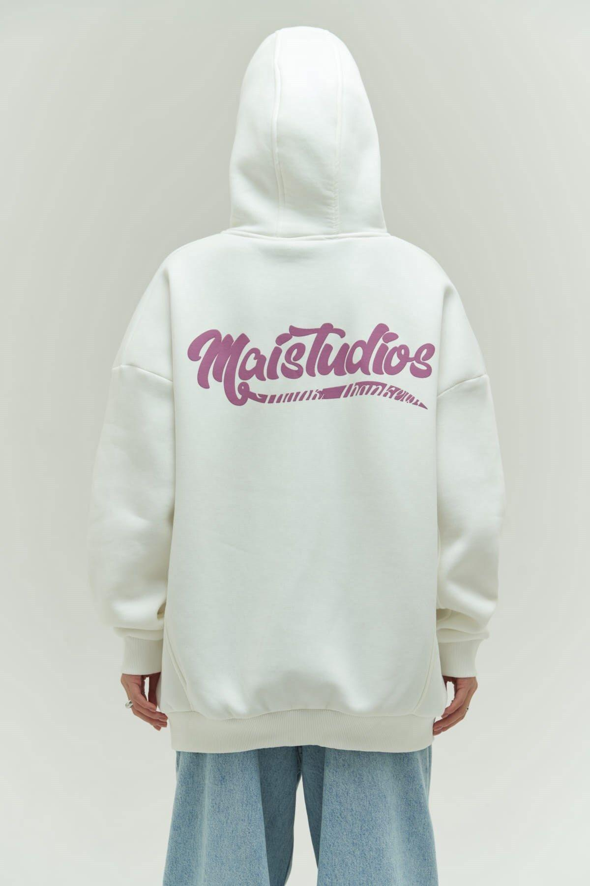Denton Ekru Hoodie Sweatshirt
