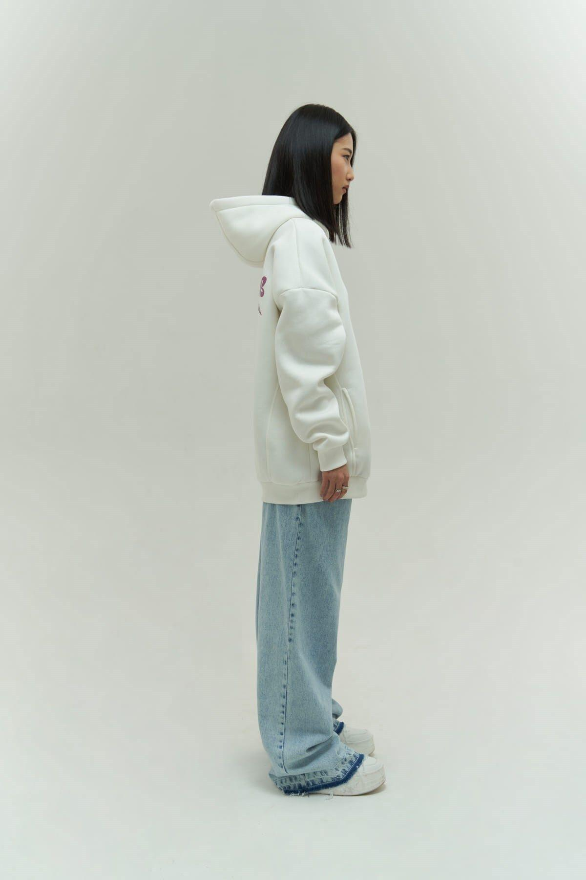 Denton Ekru Hoodie Sweatshirt