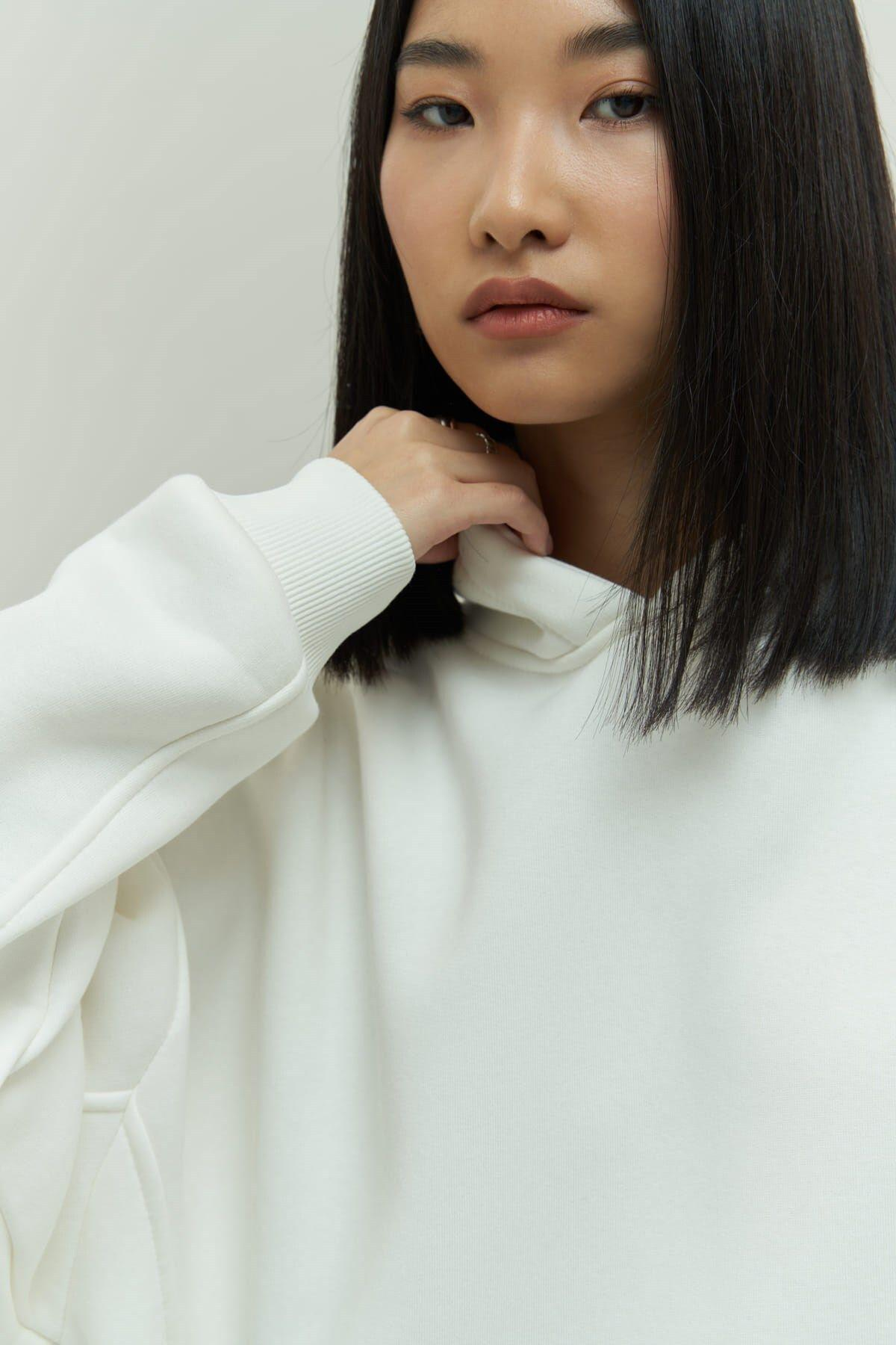 Denton Ekru Hoodie Sweatshirt