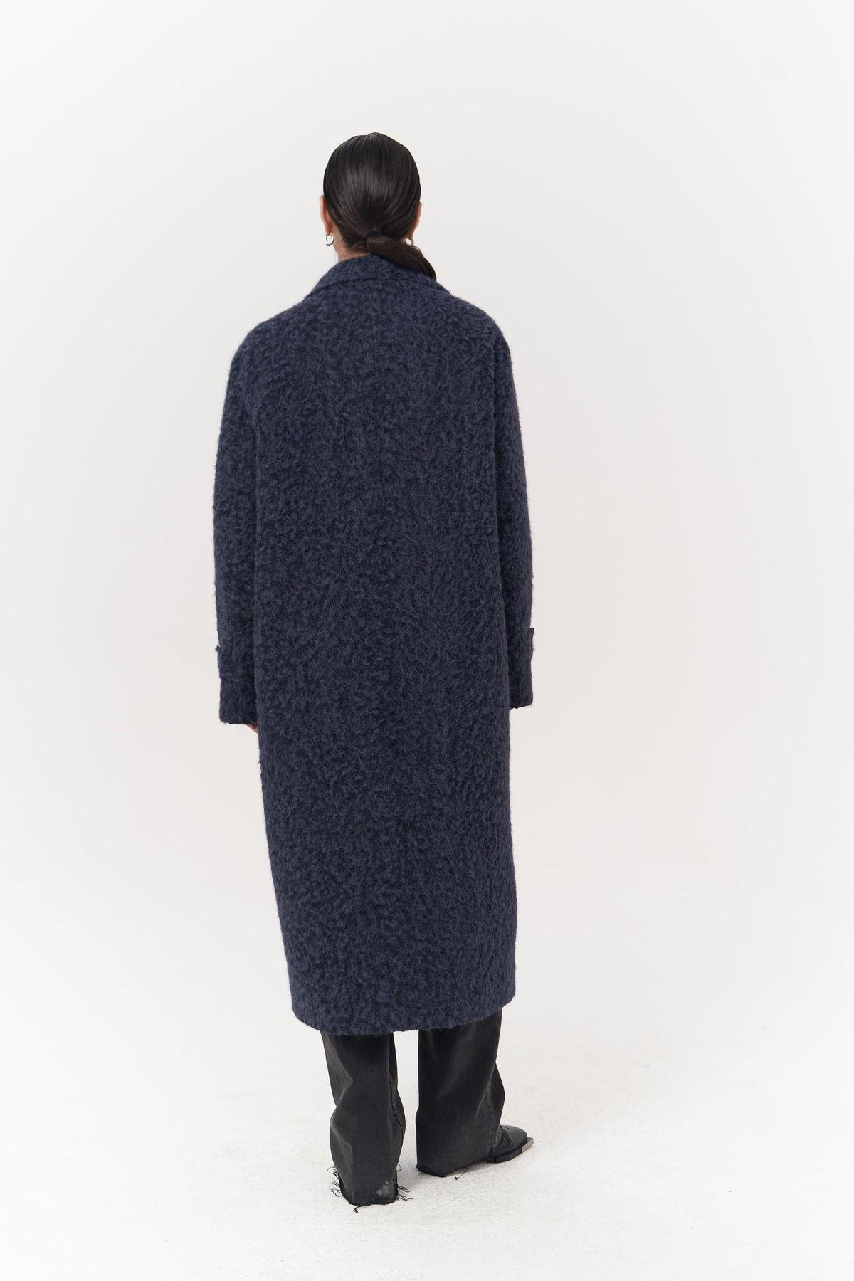 Diana Navy Blue Long Coat