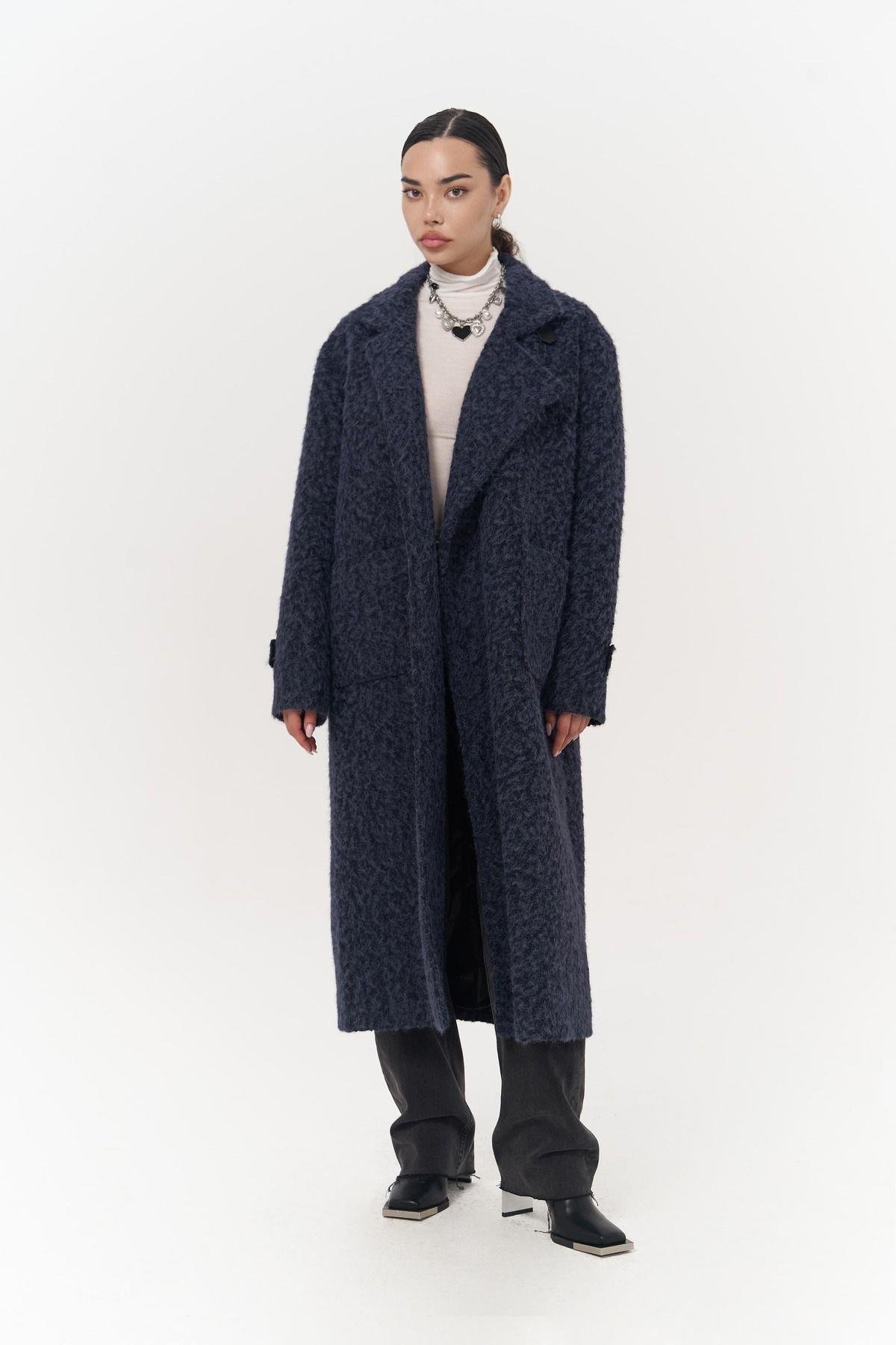 Diana Navy Blue Long Coat