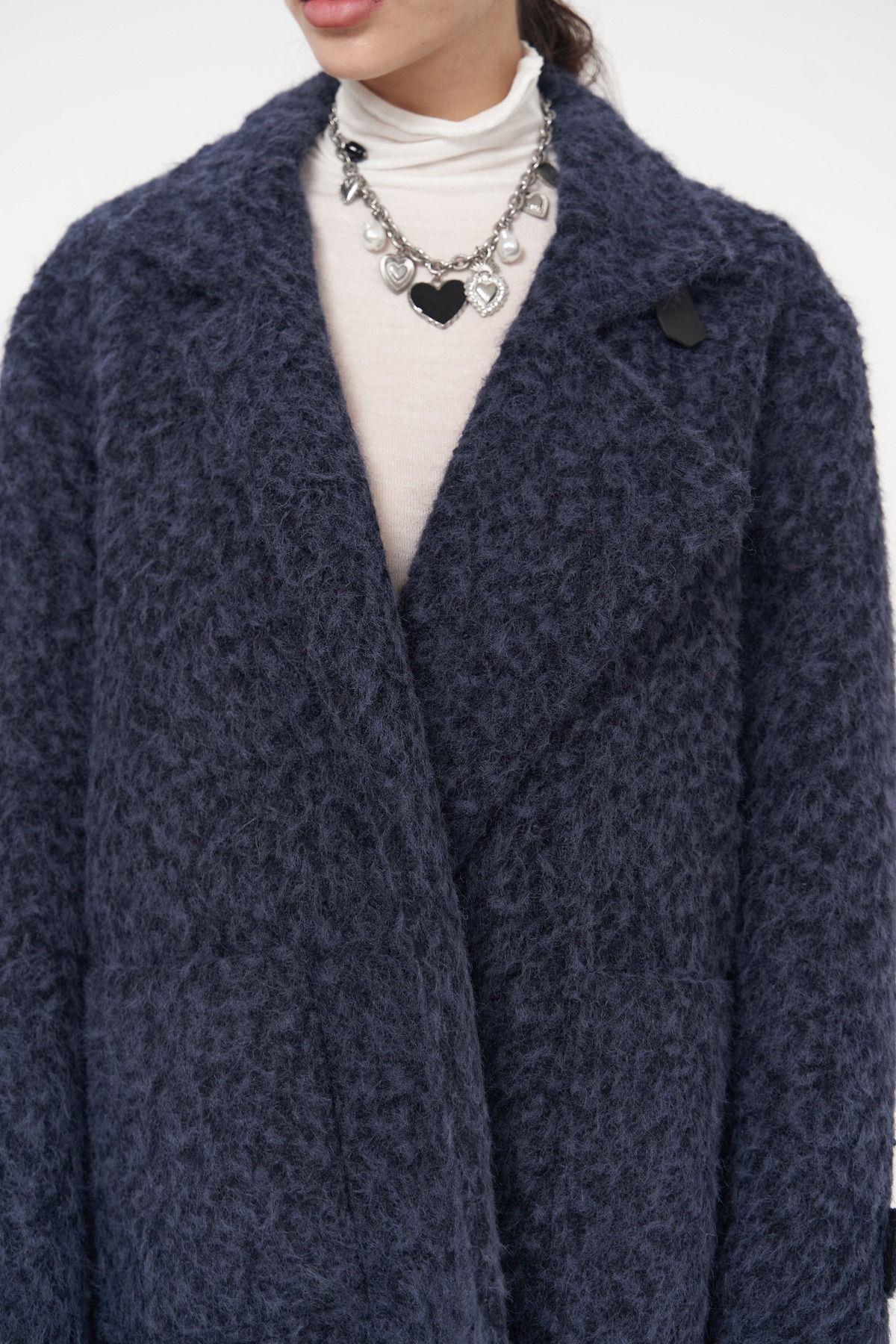 Diana Navy Blue Long Coat