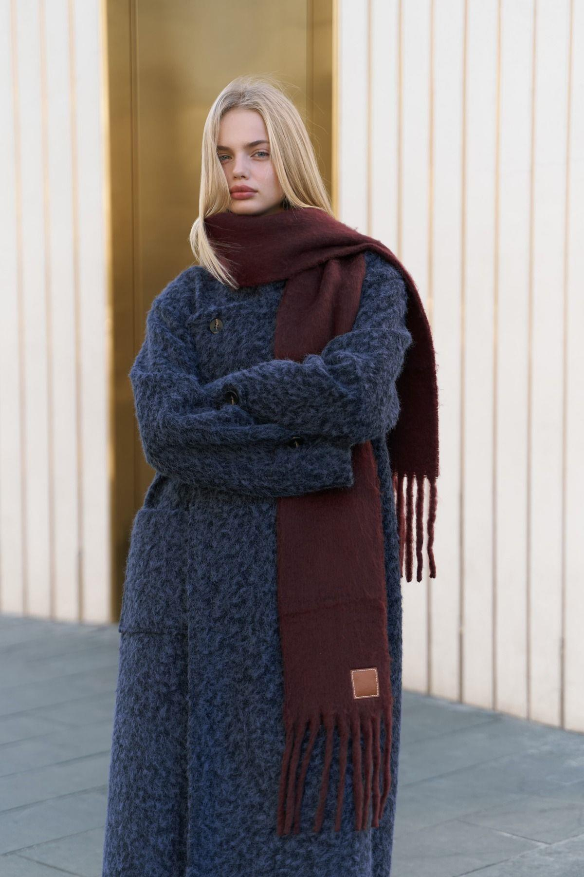 Diana Navy Blue Long Coat