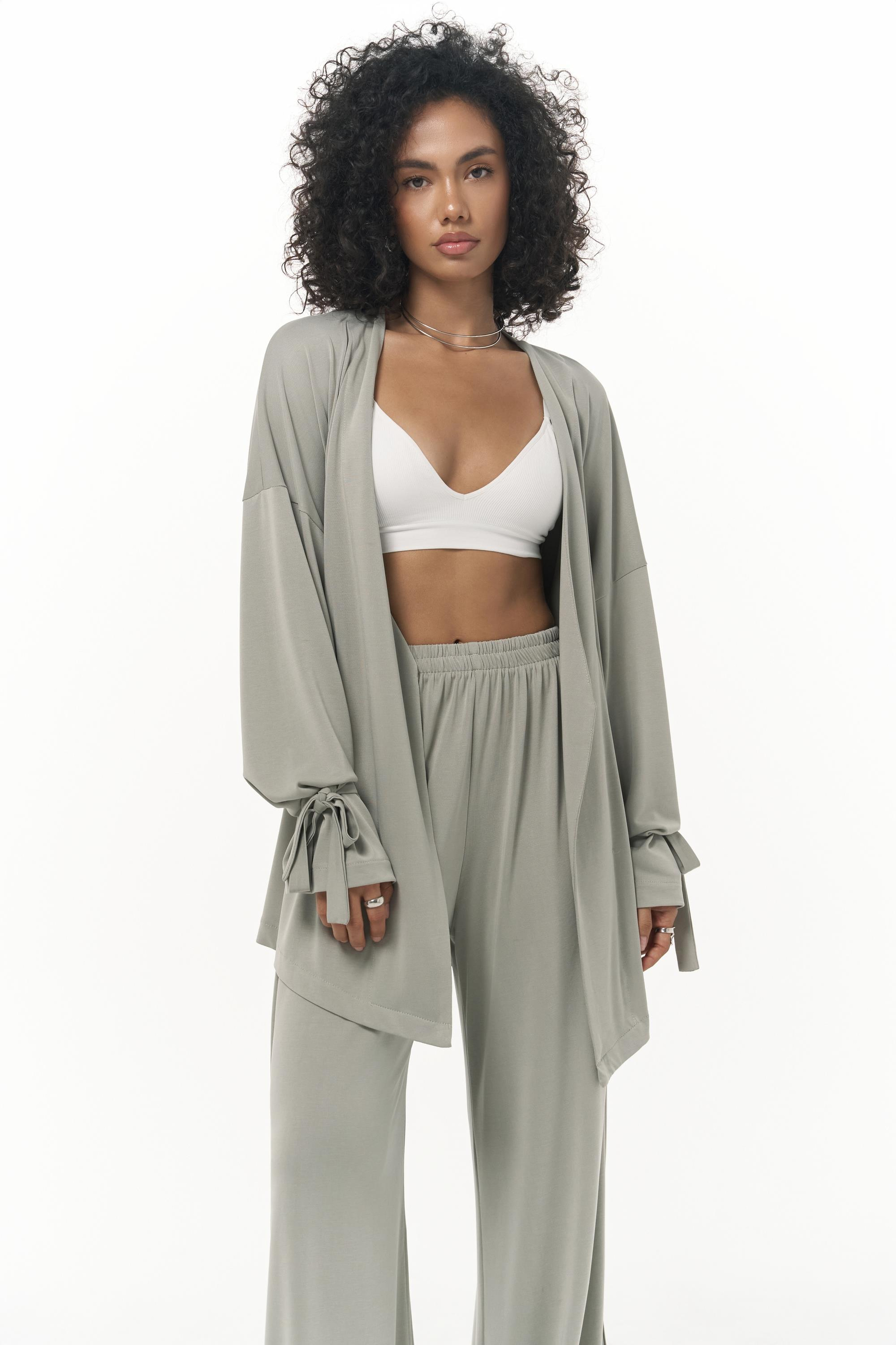 Donna Kimono Pantolon Mint Takım 