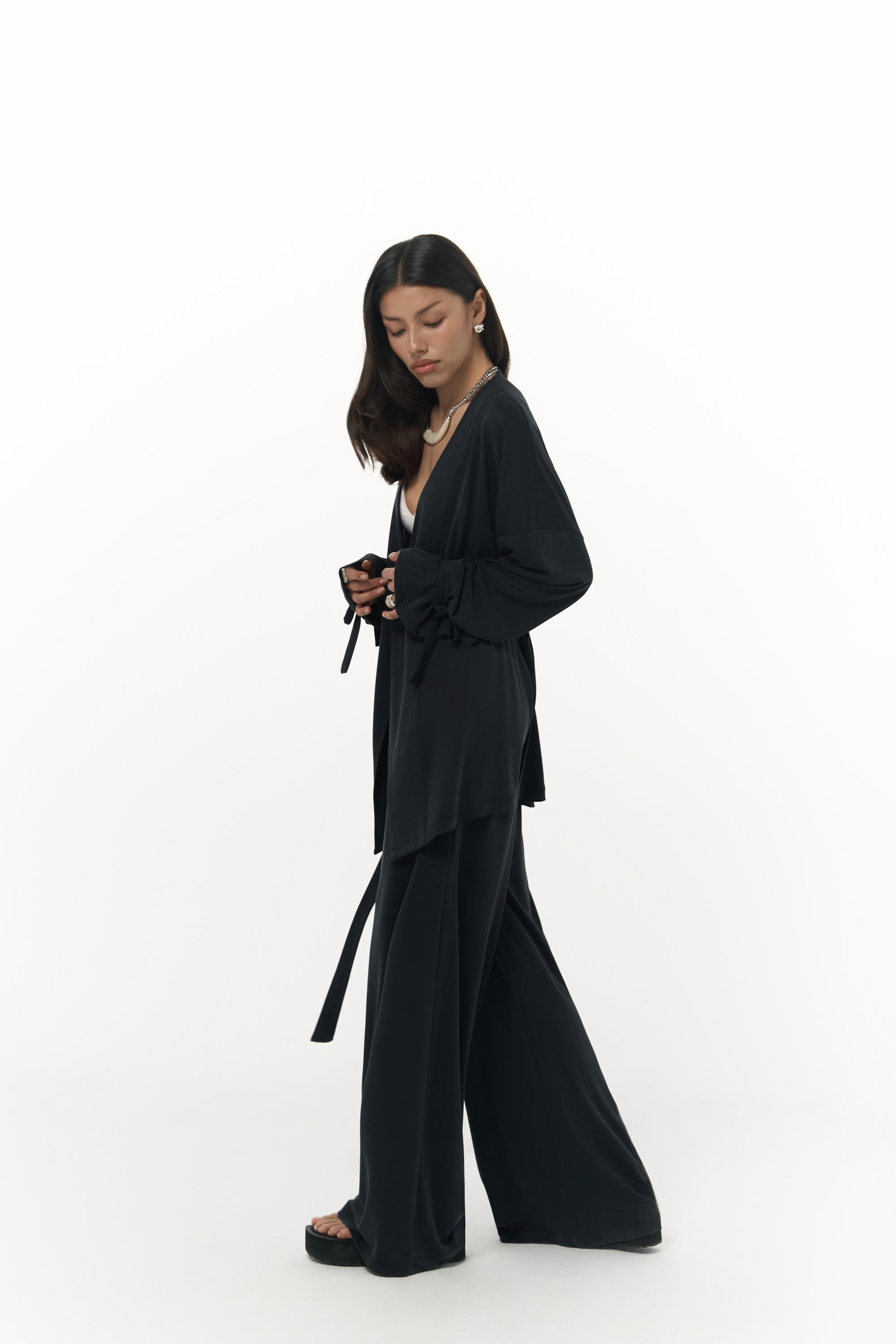 Donna Kimono Pantolon Siyah Takım