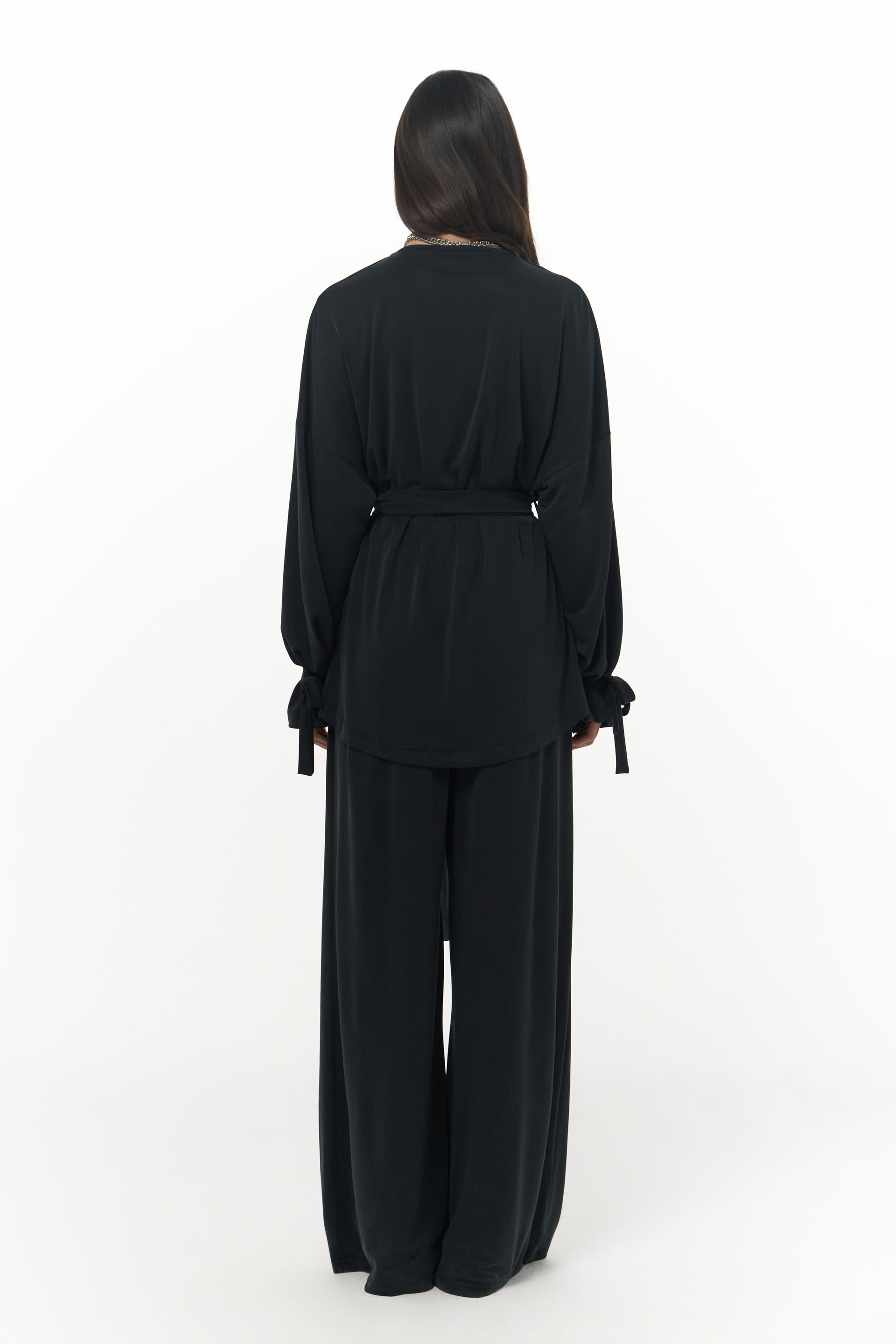 Donna Kimono Pantolon Siyah Takım