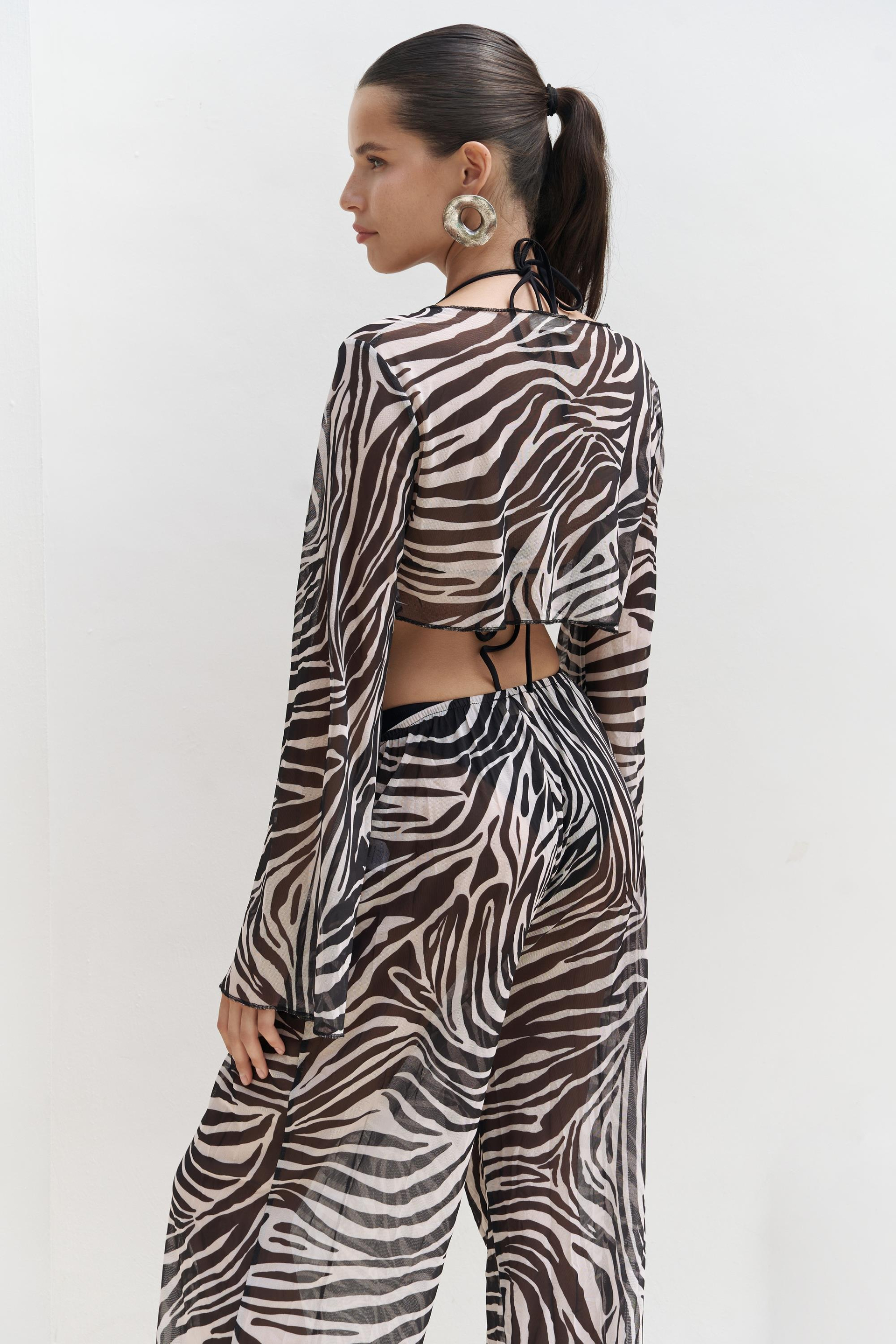 Donovarah Siyah Crop Pantolon Takım