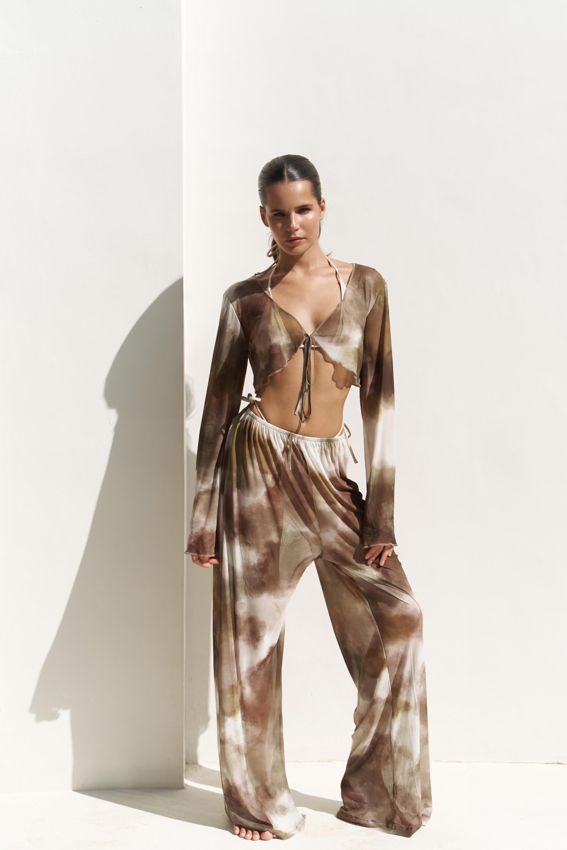 Donovarah Yeşil Crop Pantolon Takım