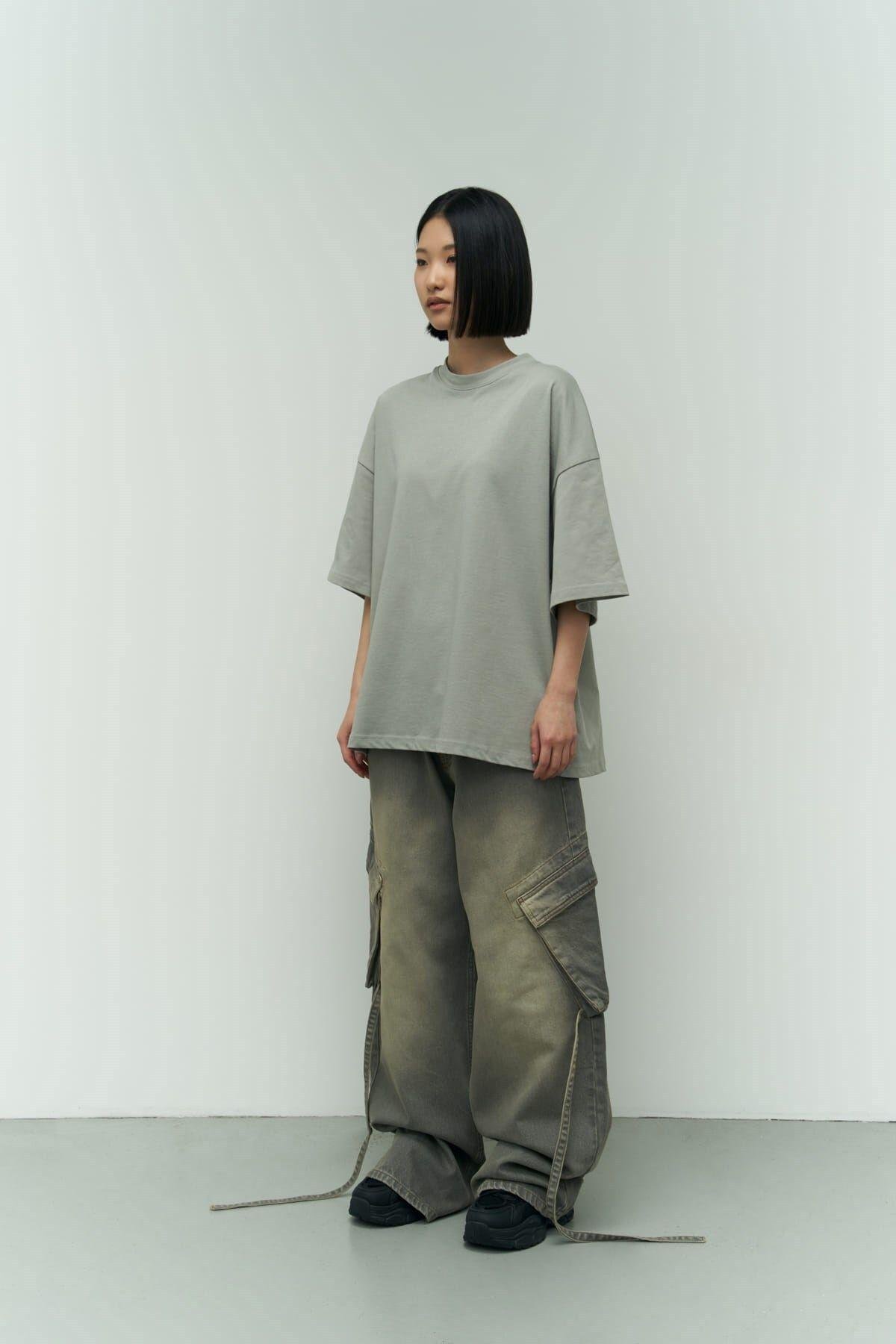 Eat Sleep Gray Oversize T-Shirt