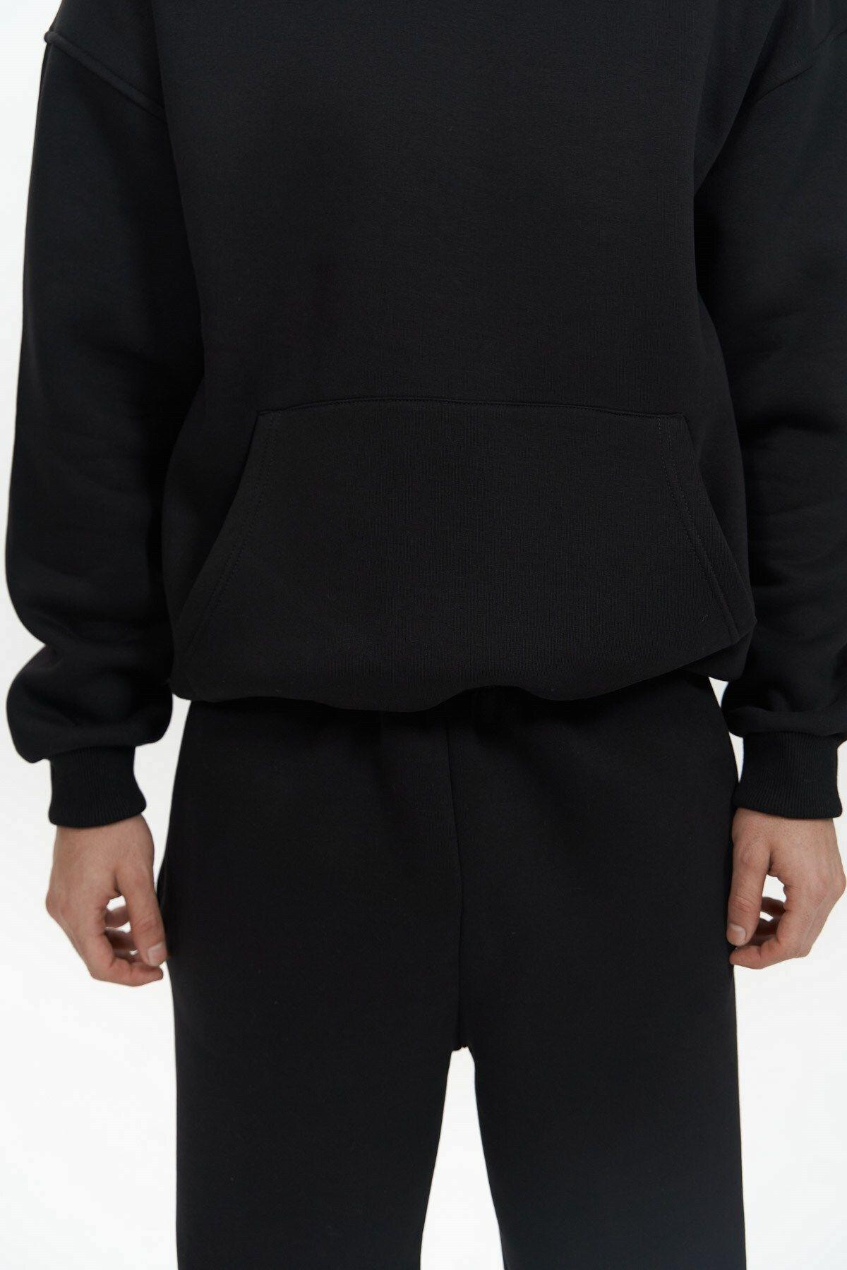 Edward Men's Black Hoodie Tracksuit