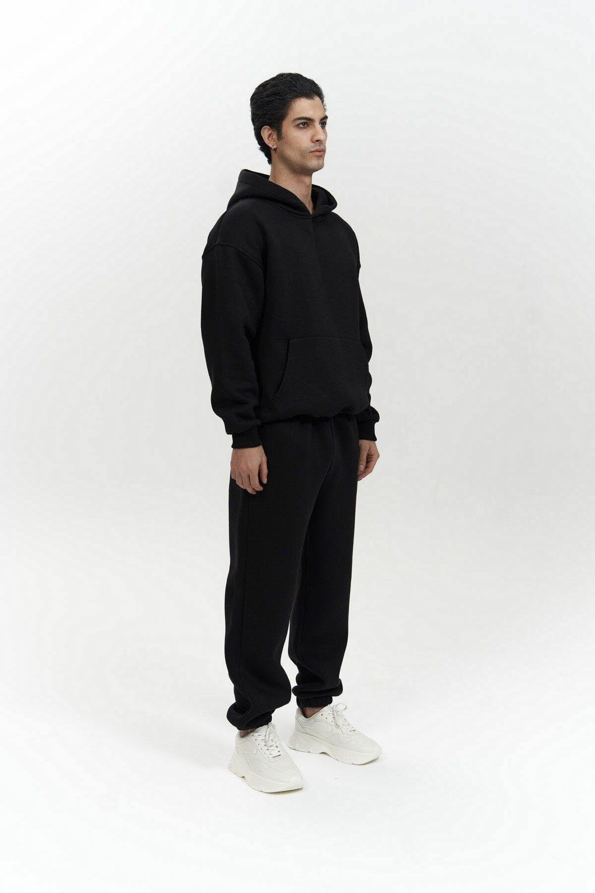 Edward Men's Black Hoodie Tracksuit