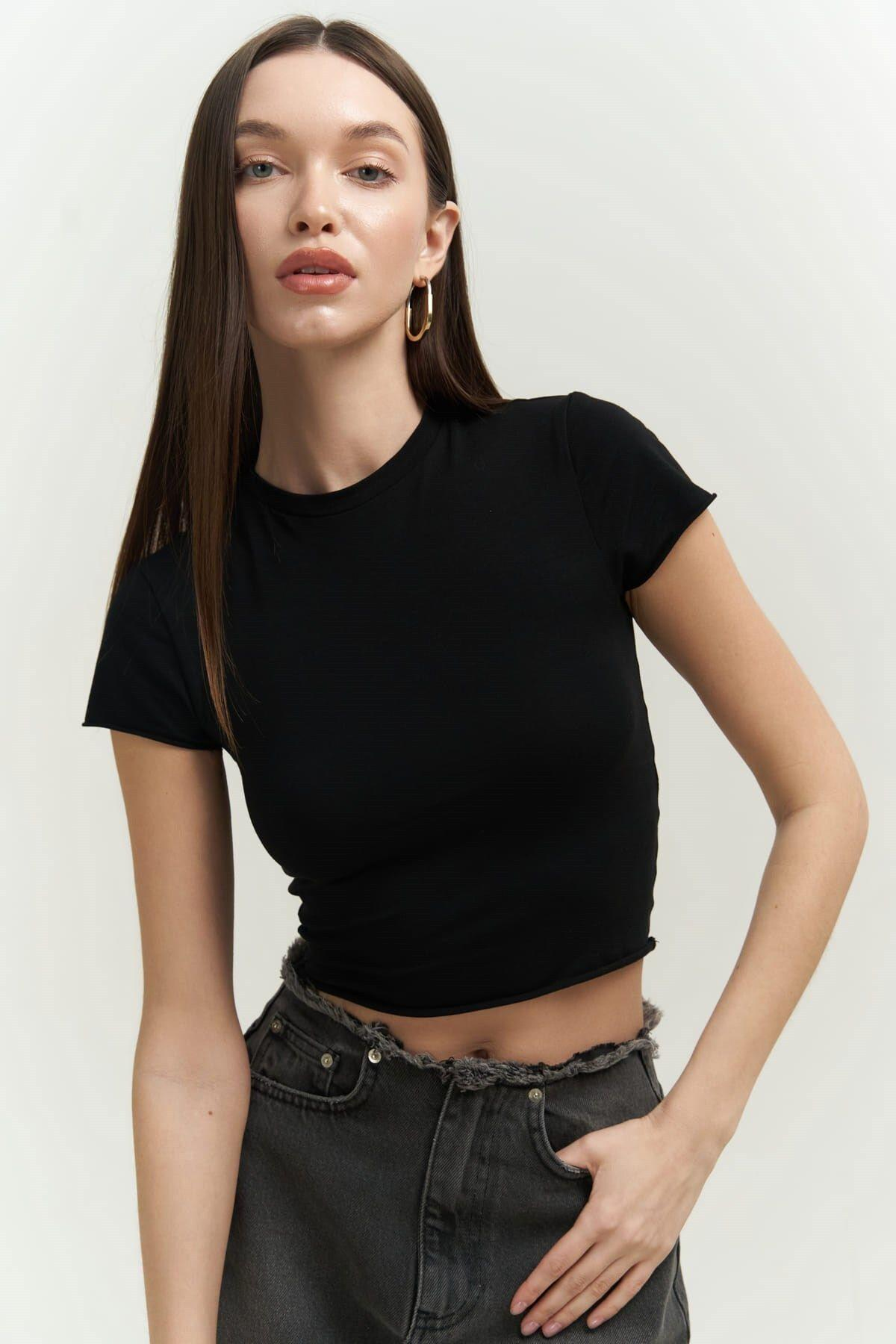 El Amor Siyah Penye Crop