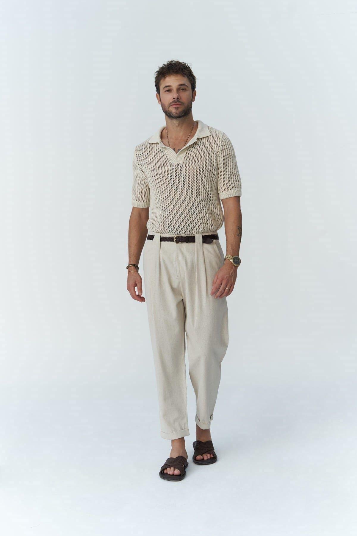 Elliot Men's Beige Trousers