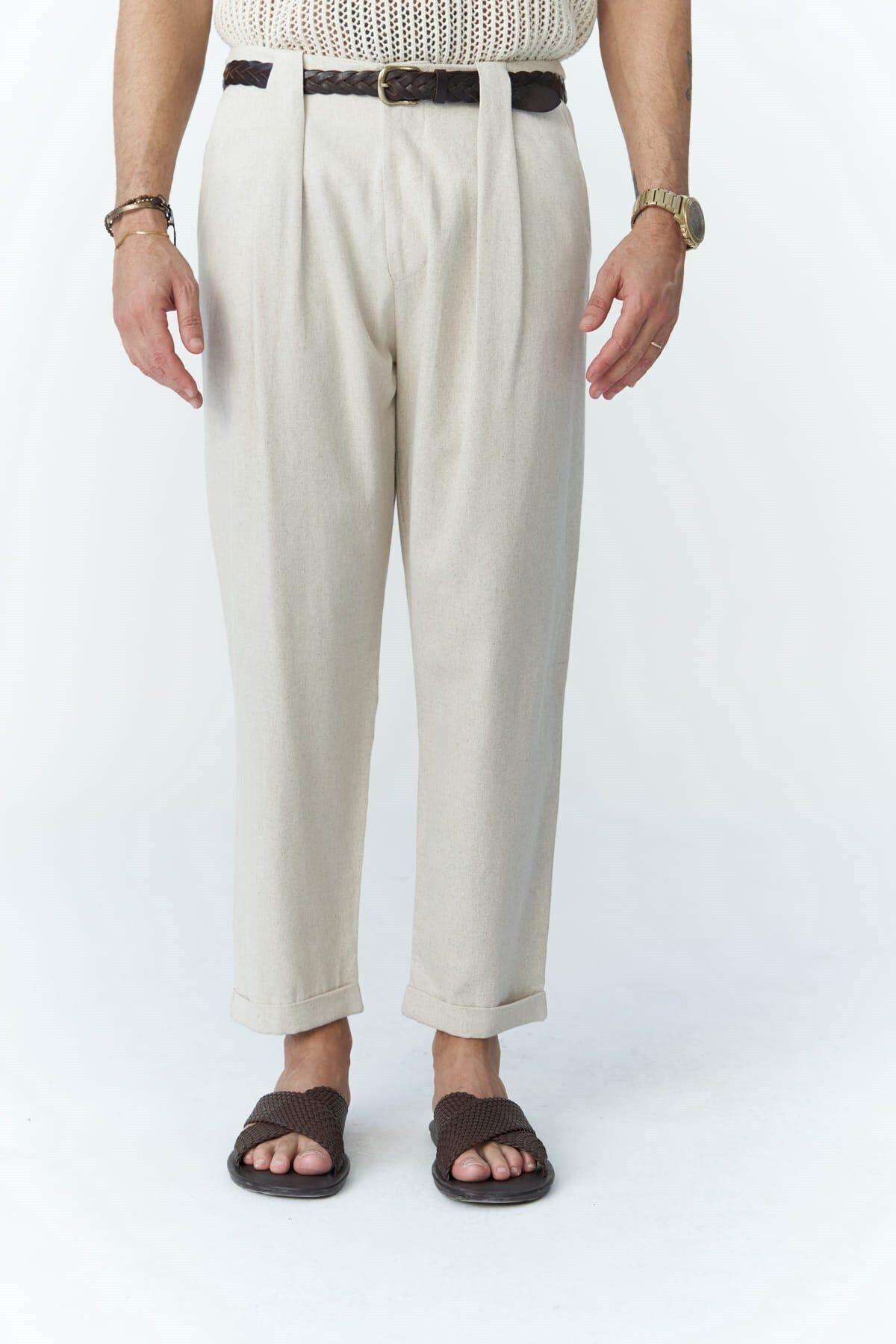 Elliot Men's Beige Trousers
