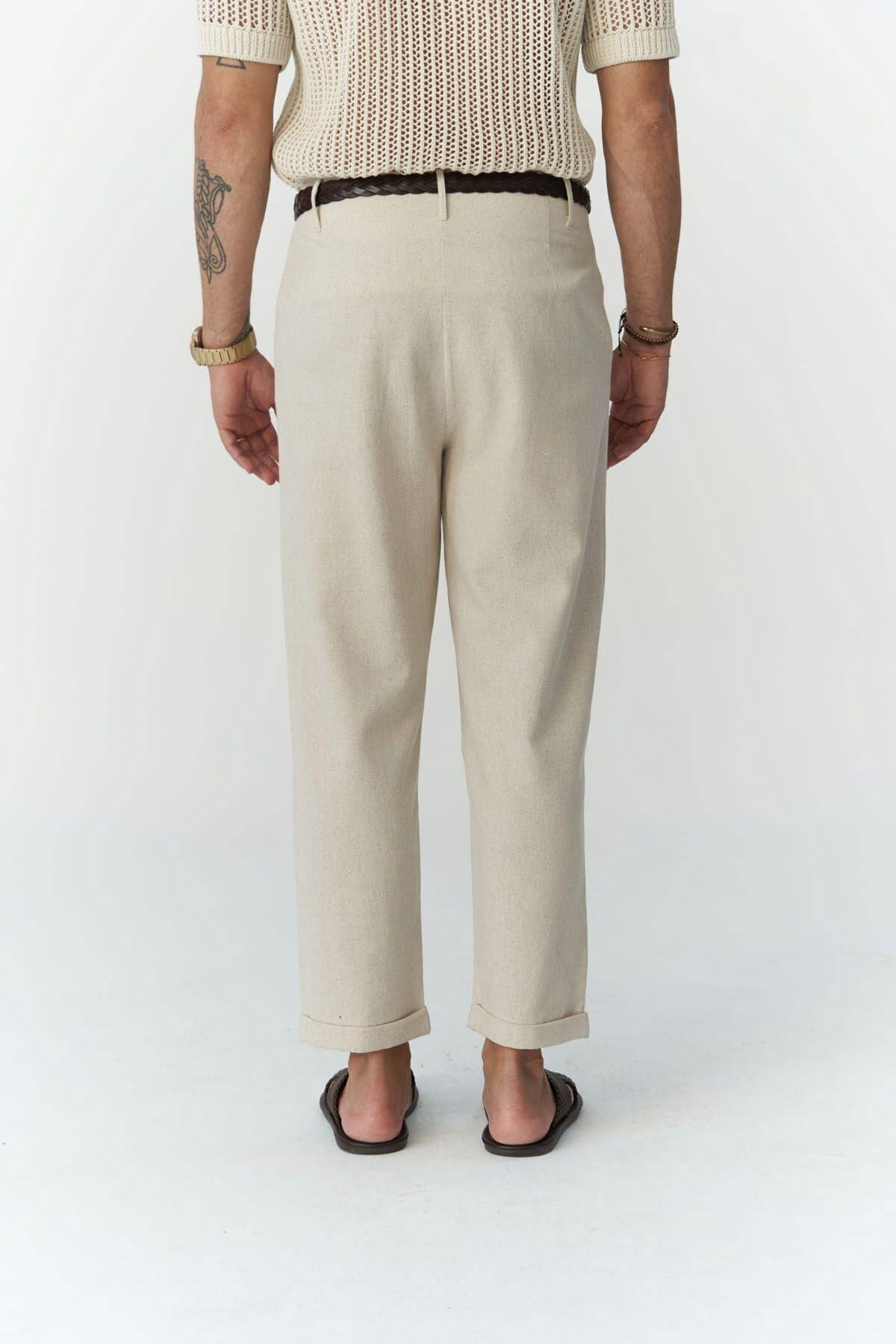 Elliot Men's Beige Trousers