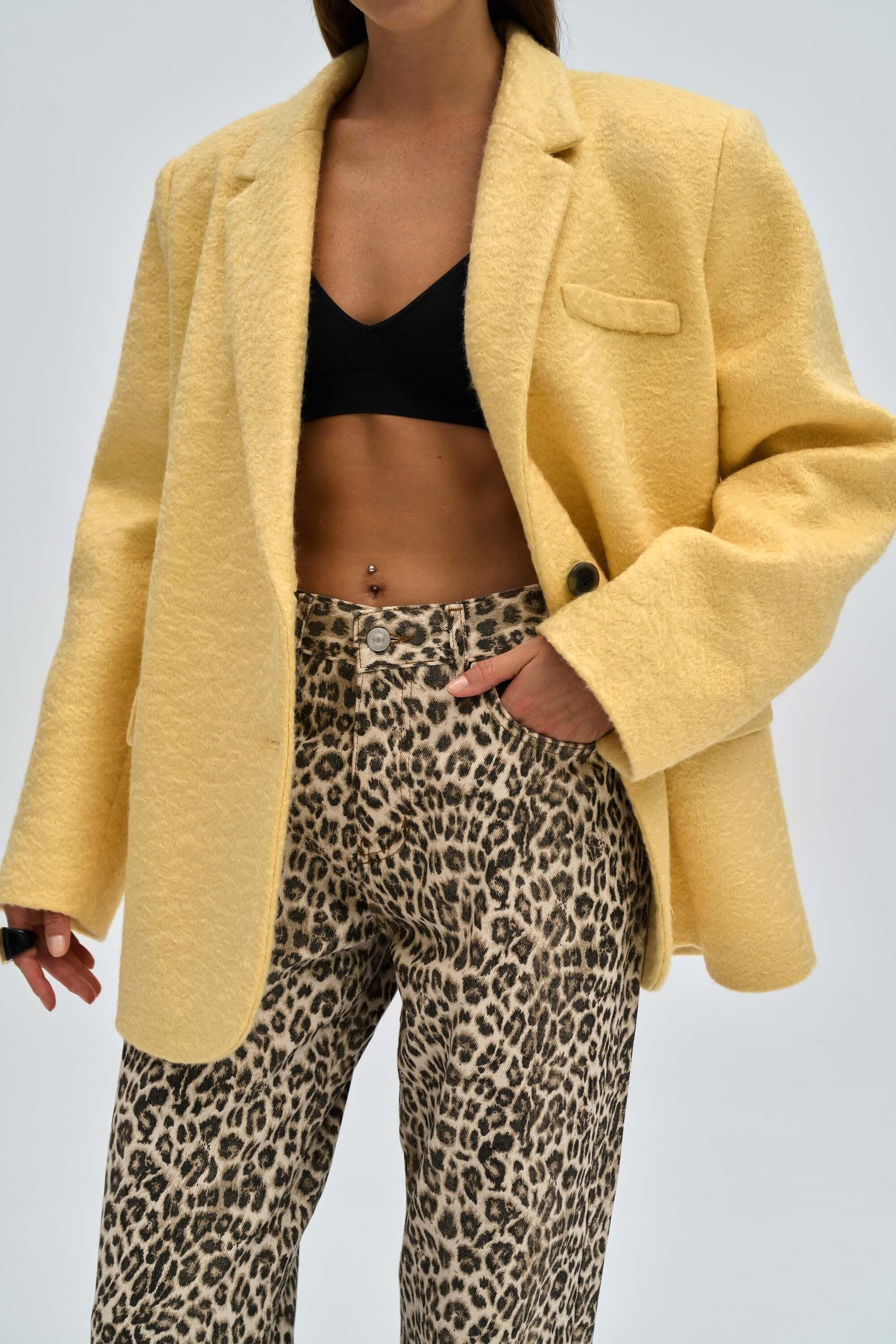 Enzo Sarı Blazer Ceket