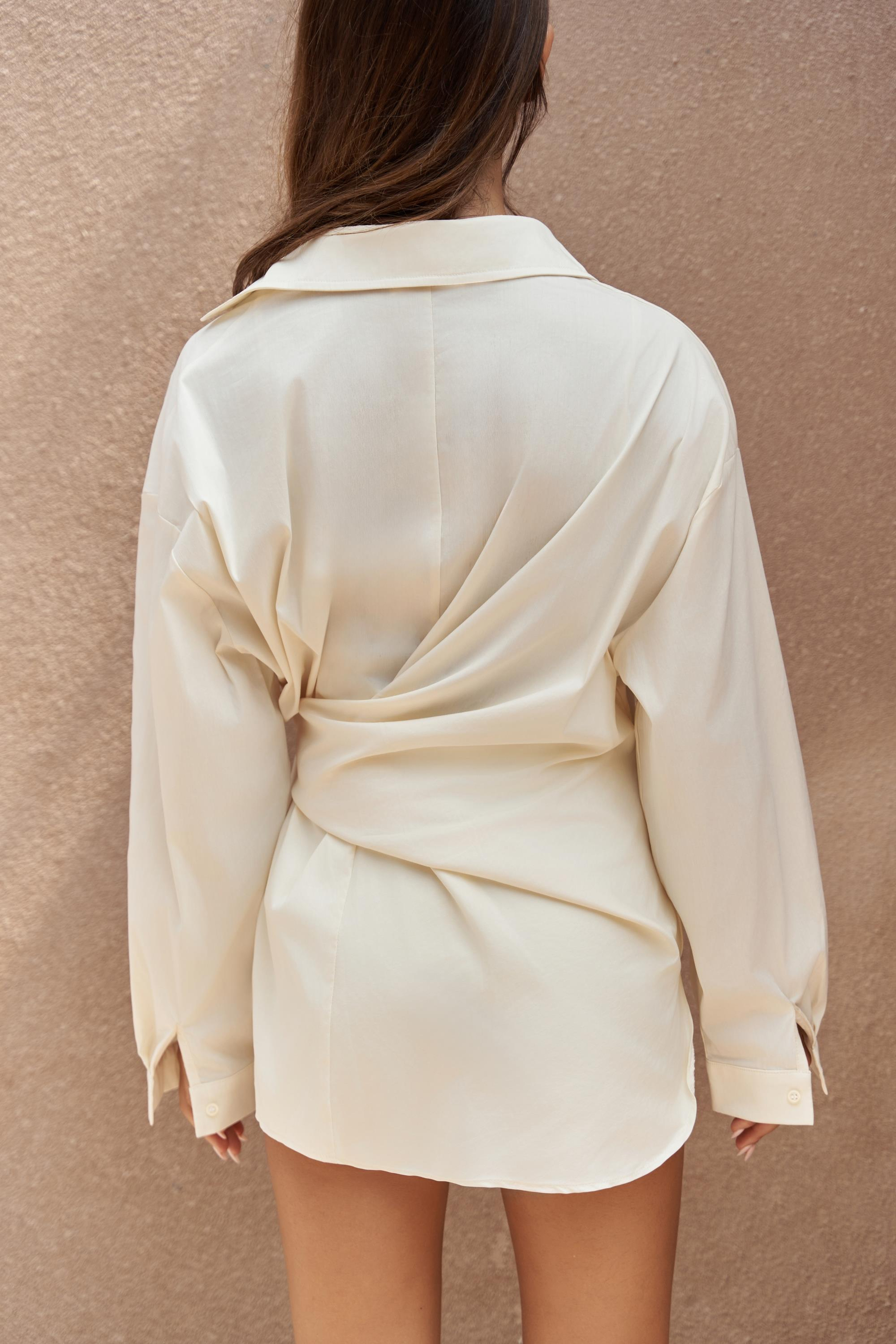 Ester Bağlamalı Sarı Gömlek