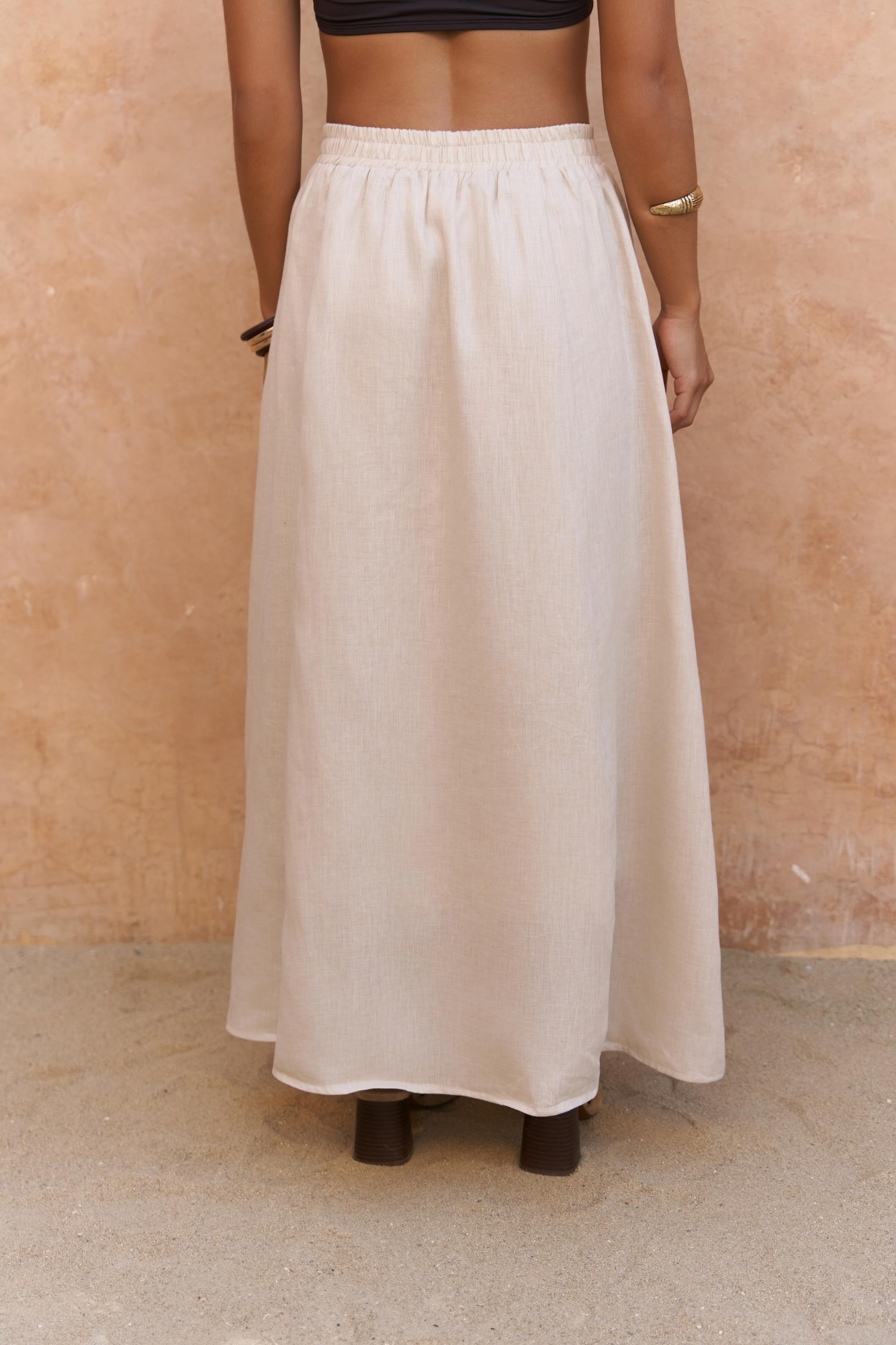 Fiametta Salaş Taş Keten Yelek Etek Takım