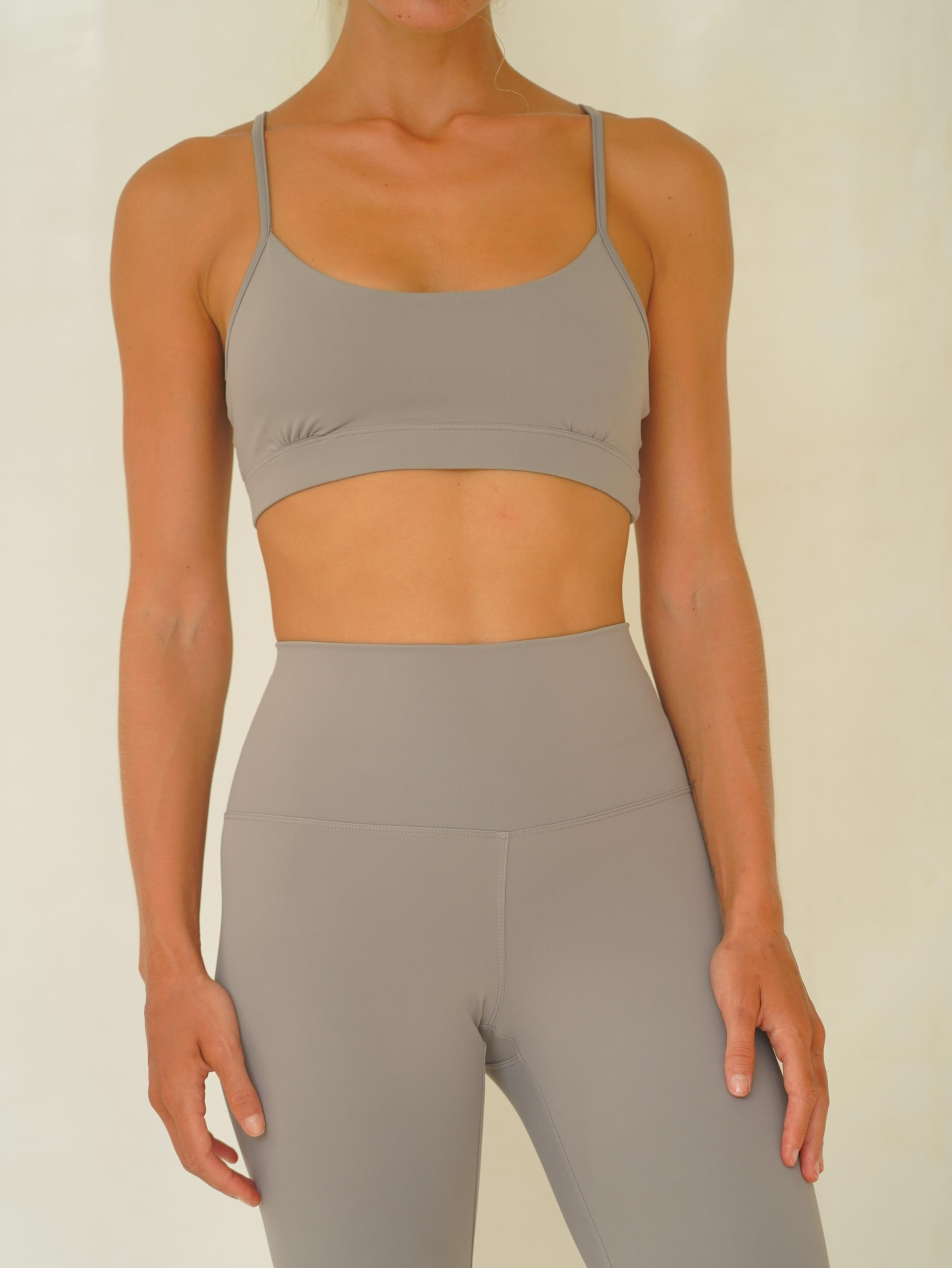 Fold Kaplı Spor Gri Crop