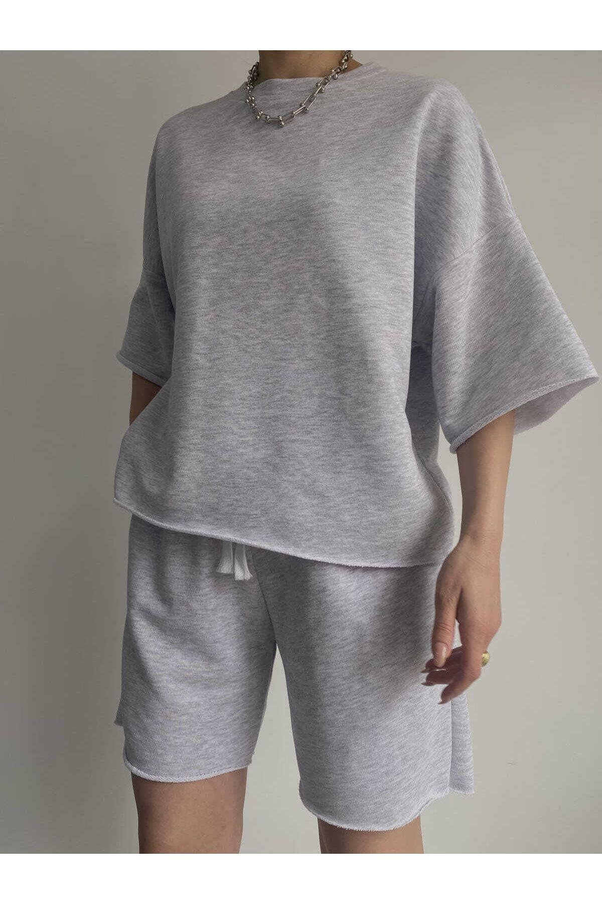 Gama Oversize Karmelanj Şort T-Shirt Takım