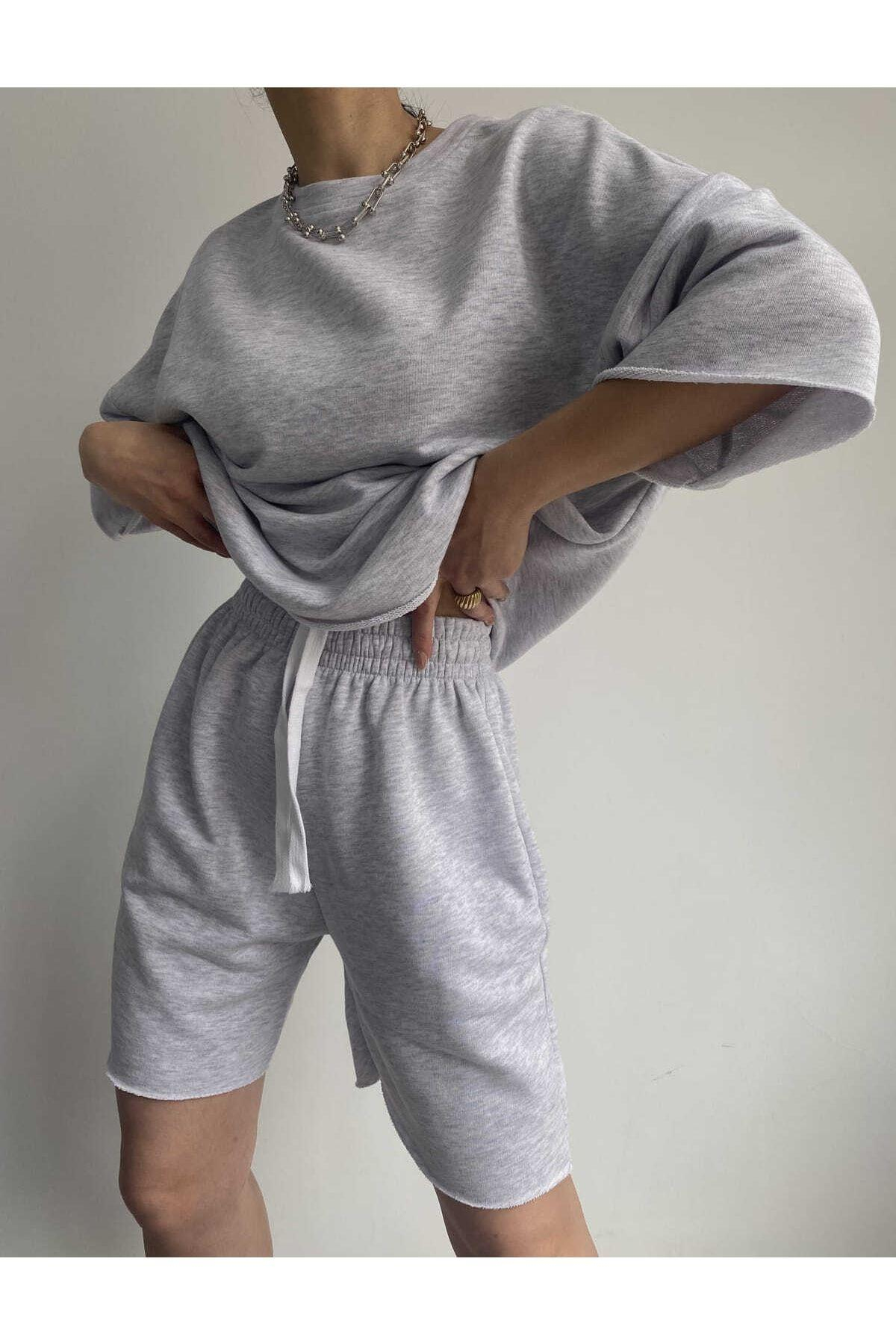 Gama Oversize Karmelanj Şort T-Shirt Takım
