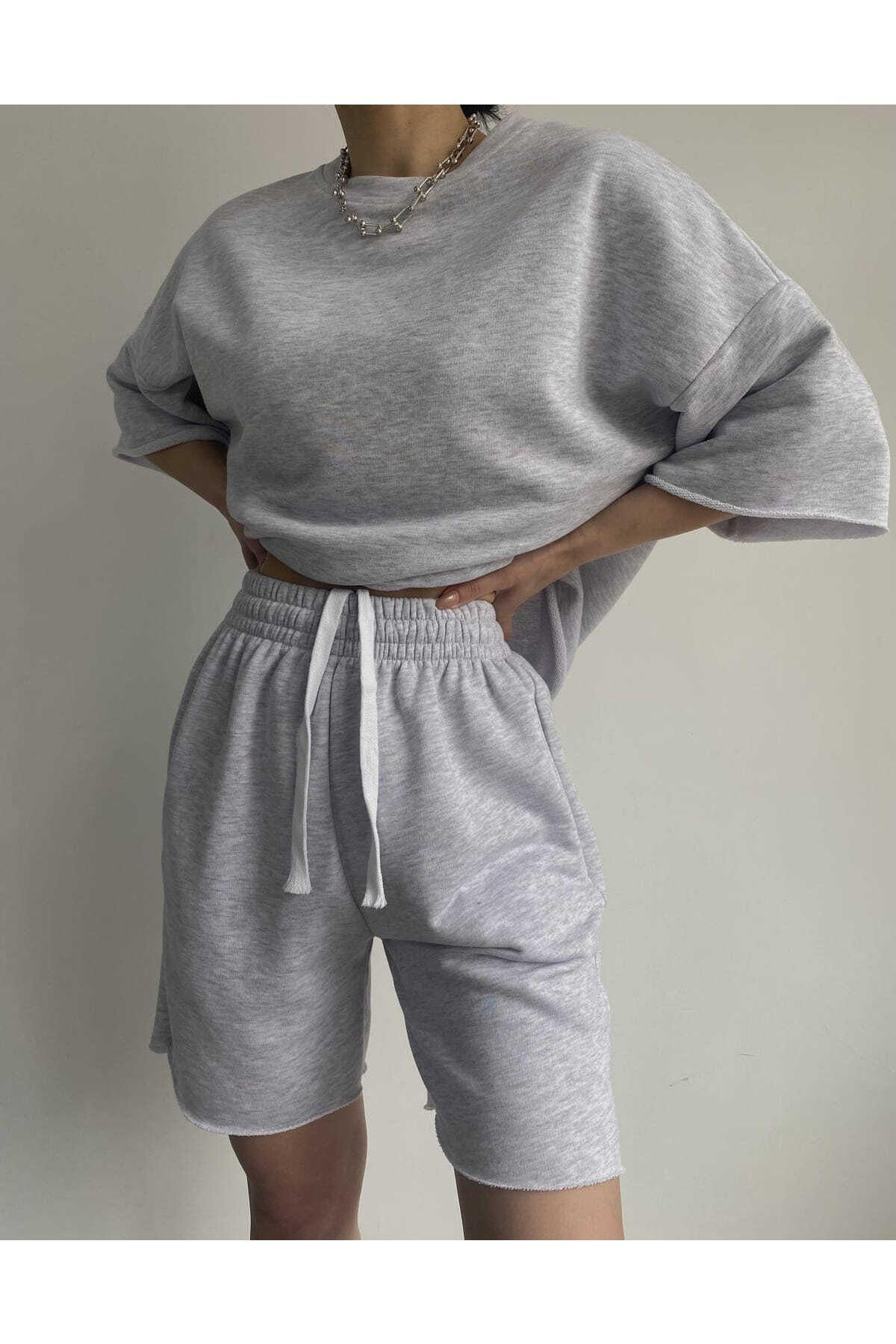 Gama Oversize Karmelanj Şort T-Shirt Takım