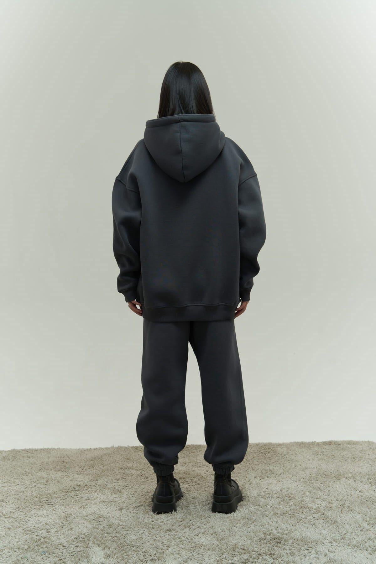 Mai Collection Gambol Dark Gray Oversize Tracksuit