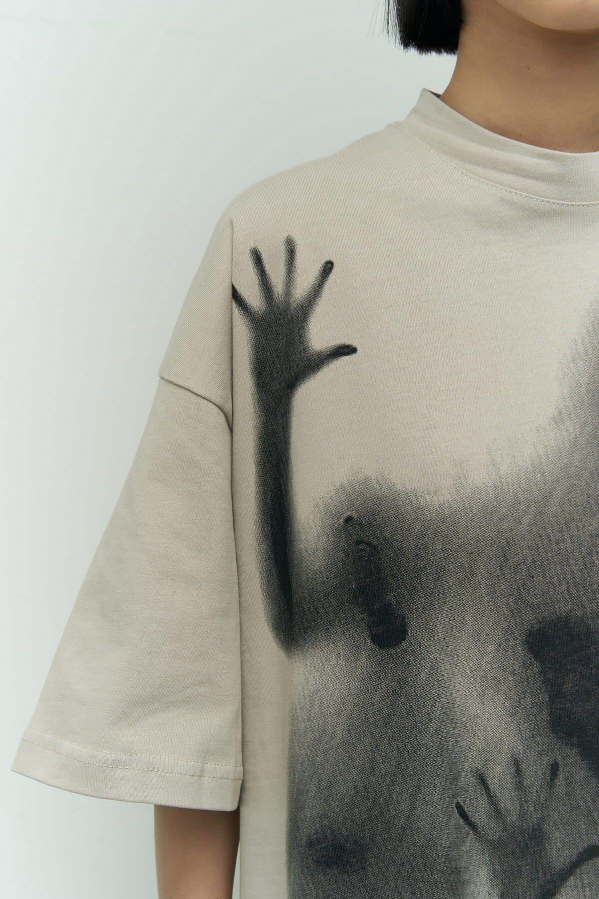 Ghost Beige Oversize T-Shirt